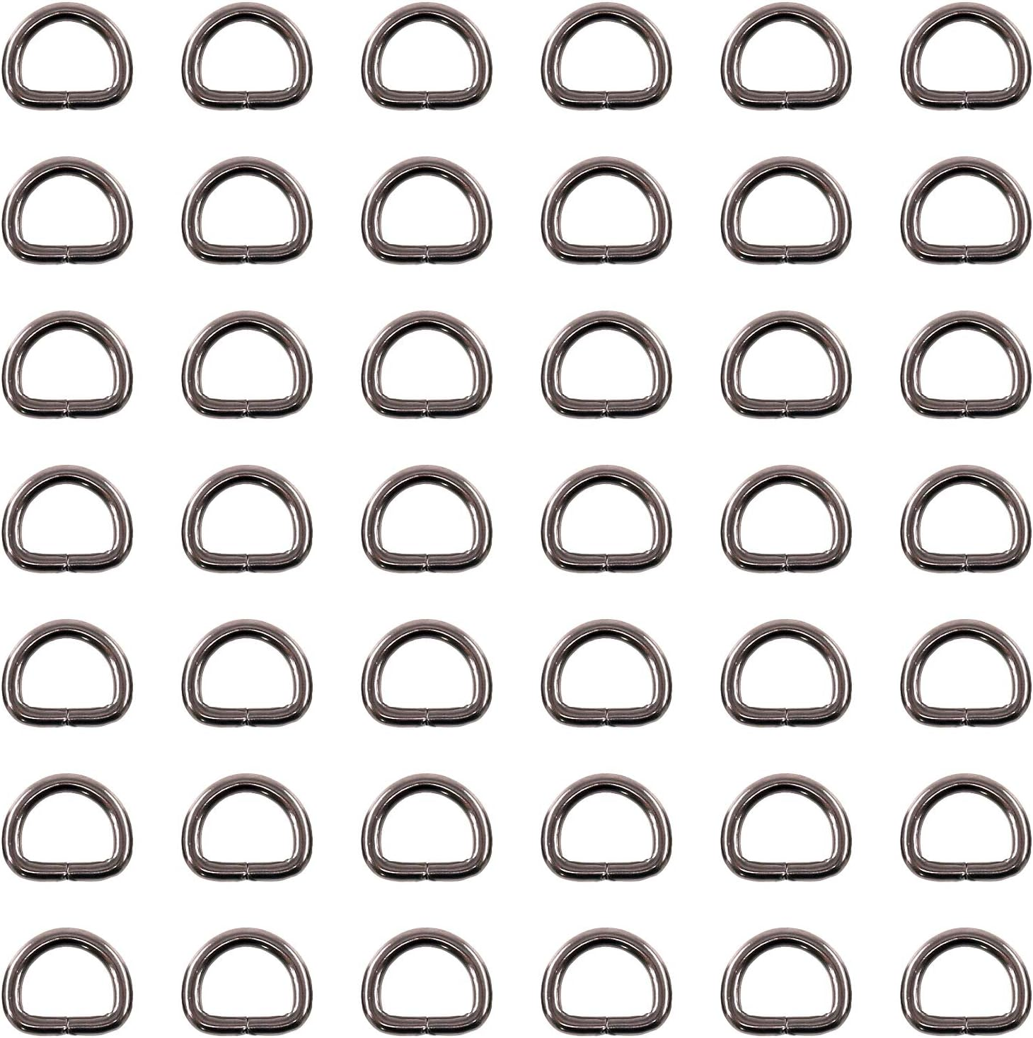 Swpeet 120Pcs 3/4 Inch - 20Mm 4Colors Multi-Purpose Metal D Ring Semi-Circular D Ring for Hardware Bags Ring Hand DIY Accessories (Mixed Color, 3/4 Inch)