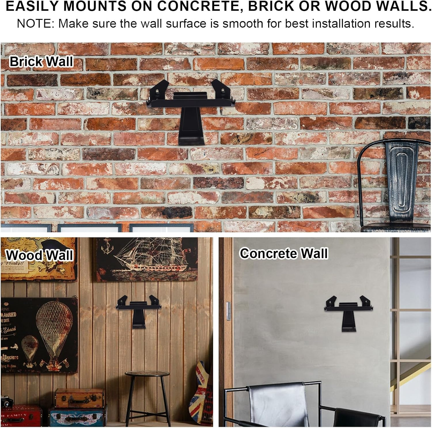 Wall Mount Holder Kit, Metal Storage Shelf Console Controller Organizer Compatible with Switch 2 Wall Mount Kit for Hanging Controller (Black) image number 2