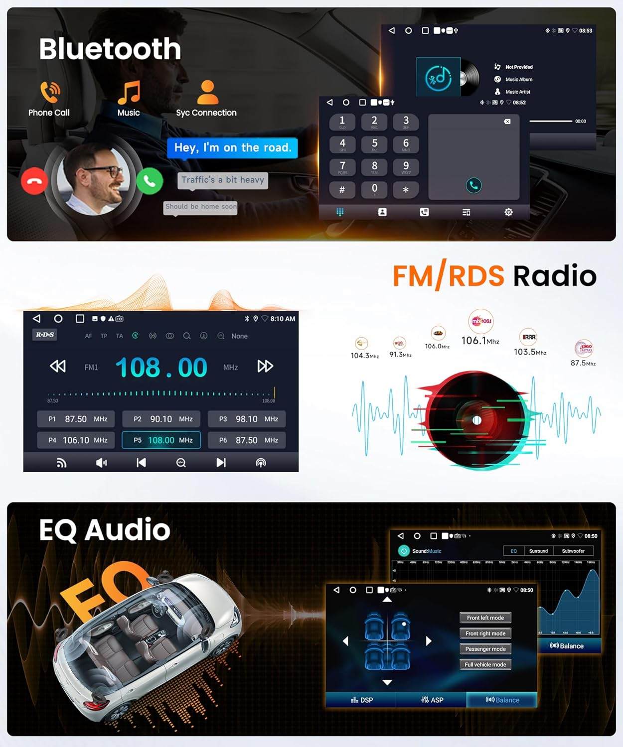 2G 64G Android Car Stereo Radio for Nissan Patrol 1997-2005 Carplay, Rimoody 9 Inch Touch Screen Android Auto Mirror Link GPS Wifi Bluetooth FM/RDS SWC Backup Camera