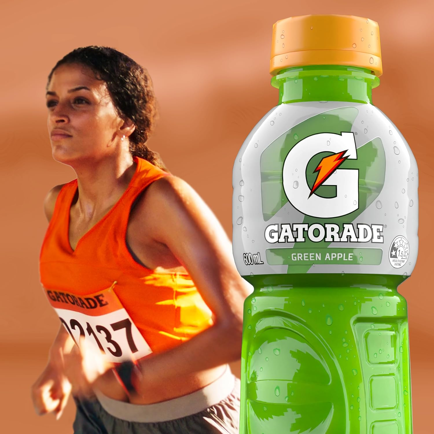 Gatorade Green Apple Flavoured Electrolyte Hydration Sports Drink 600 Ml (Pack of 12) image number 1