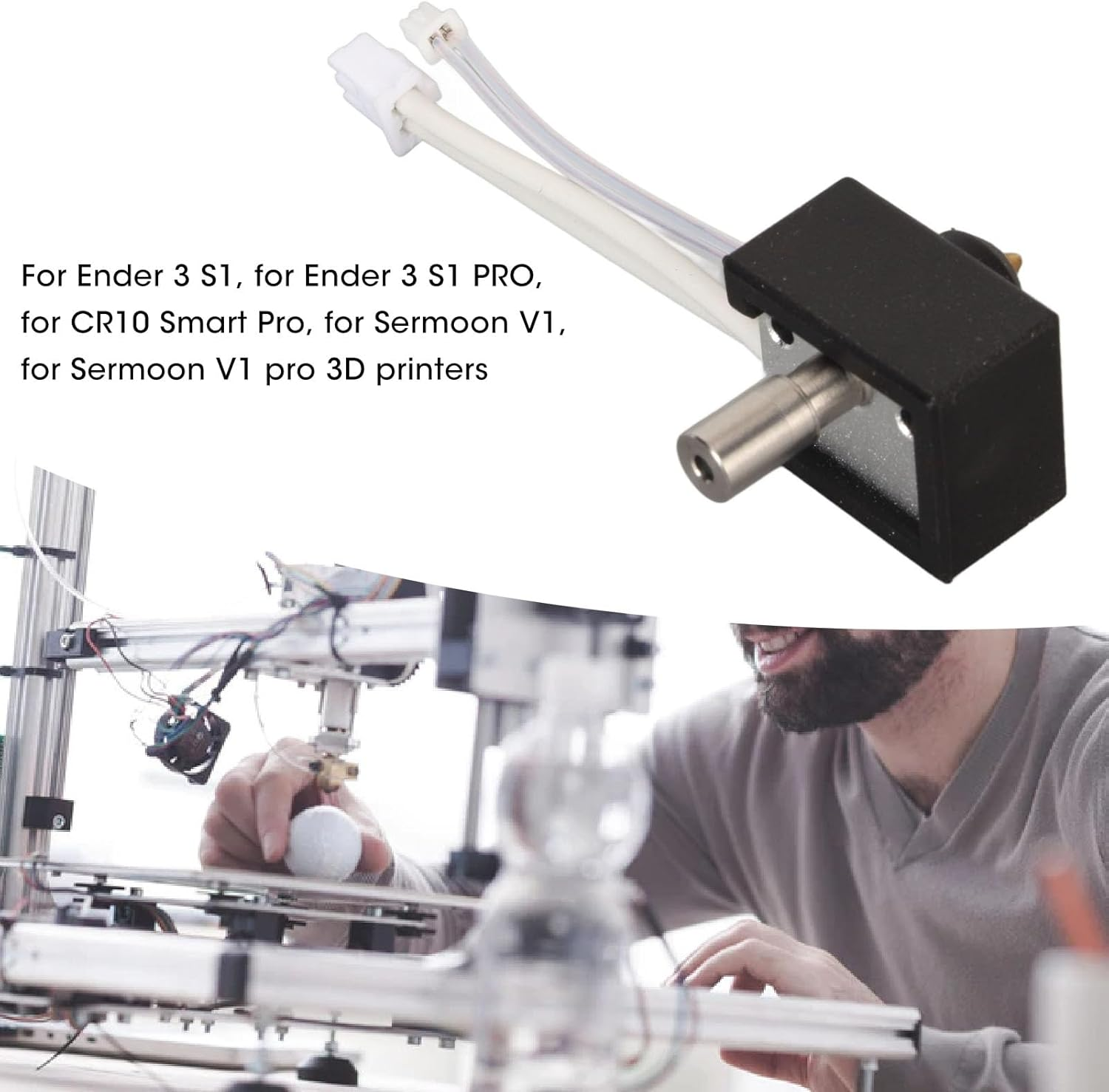 Extruder Standard Heater Block for Ender 3 S1, Block Heater with High Temperature 260℃ for Ender 3 S1 PRO for CR10 Smart Pro for Sermoon V1 for Sermoon V1 Pro 3D Printer Accessories