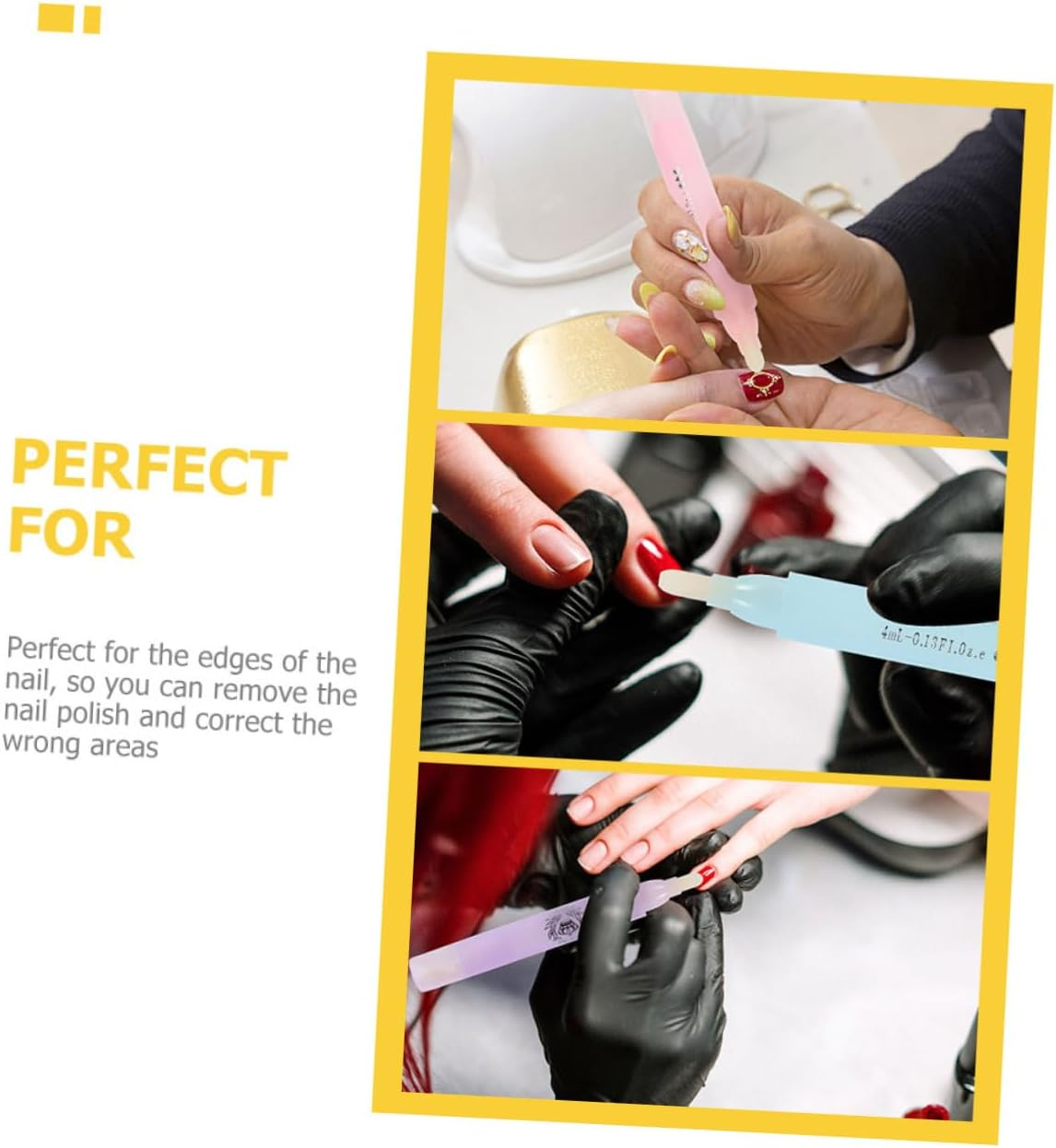 Ipetboom 3Pcs Nail Polish Remover Pen Set Nail Art Edges Corrector Pens Multi-Color Manicure Tools for Women and Men Easy Clean image number 5