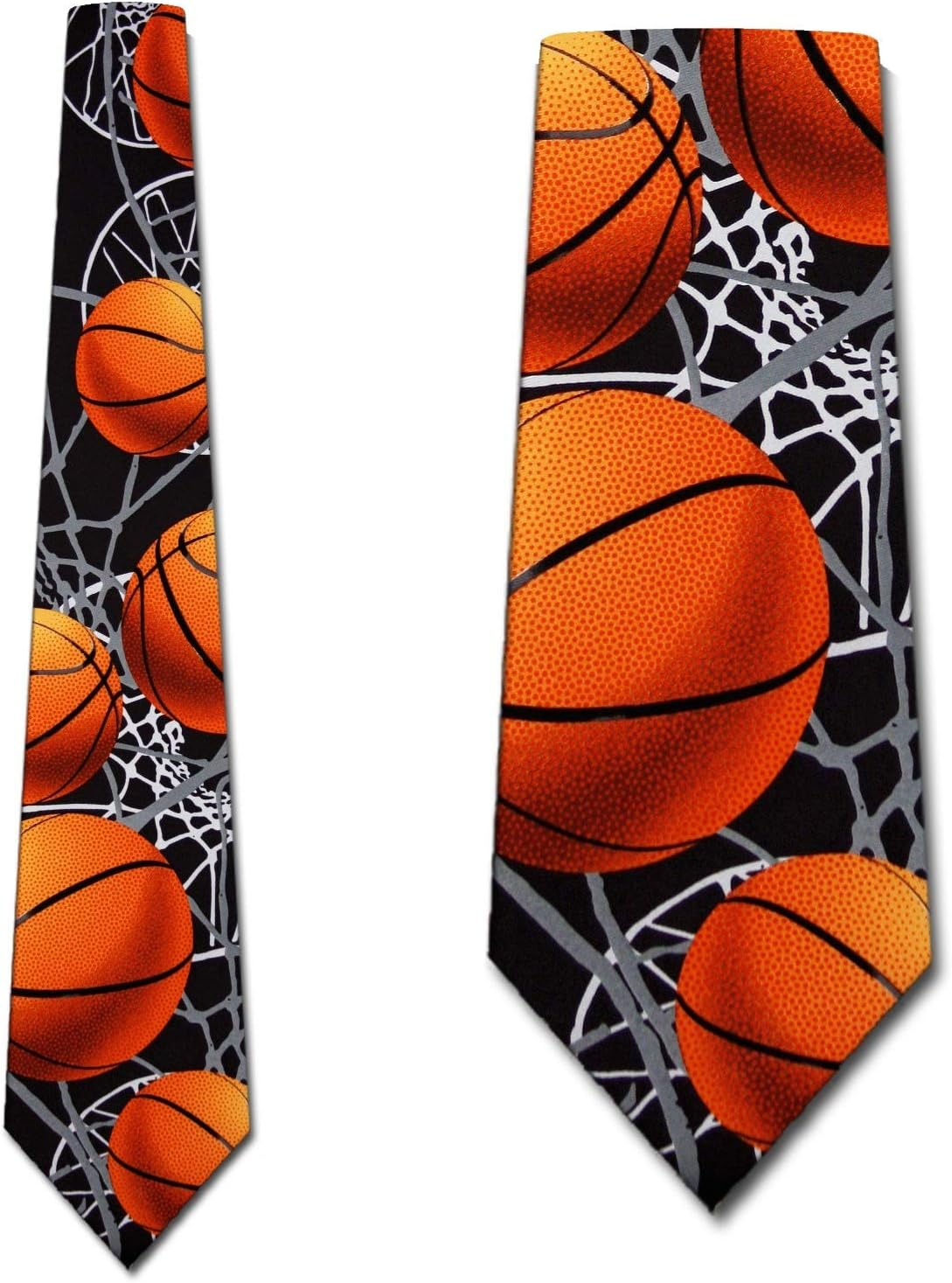 Basketball Zone Tie Mens Basketballs Necktie by Three Rooker image number 1
