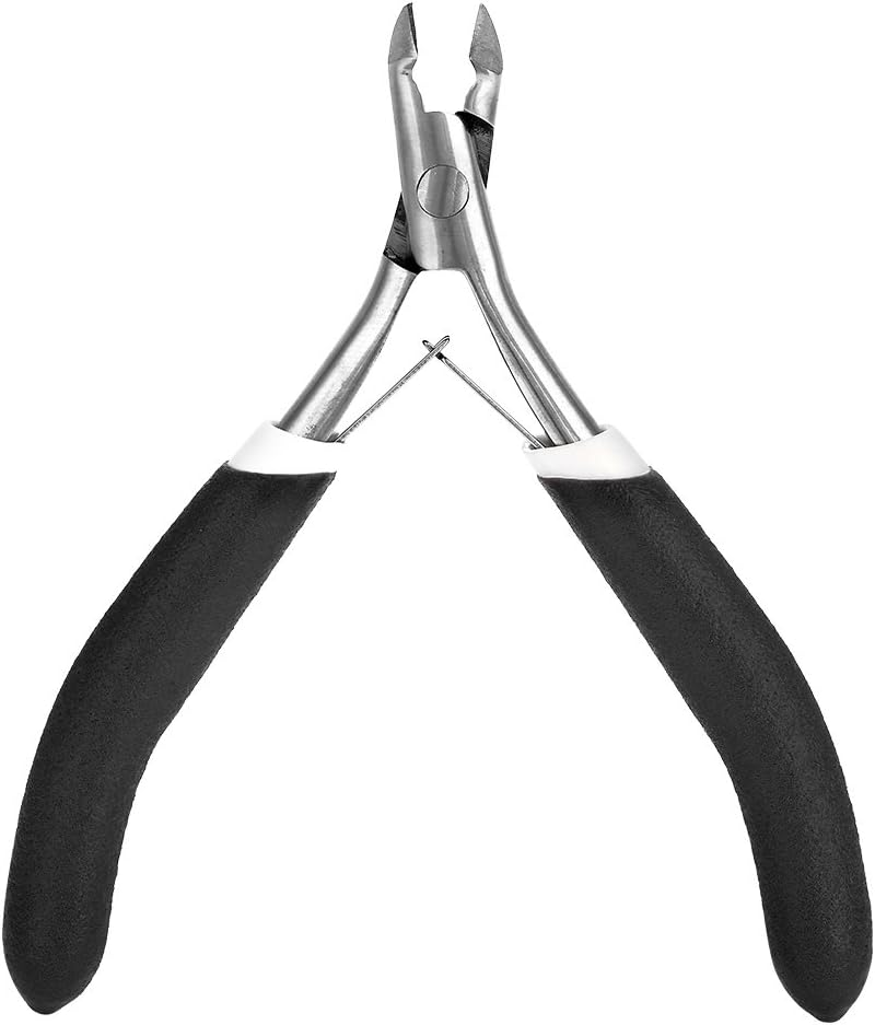 Cuticle Nippers, Professional Stainless Steel Cuticle Scissors, Perfect Nail Care Tool for Manicure and Pedicure at Home/Spa/Salon (Black) image number 1