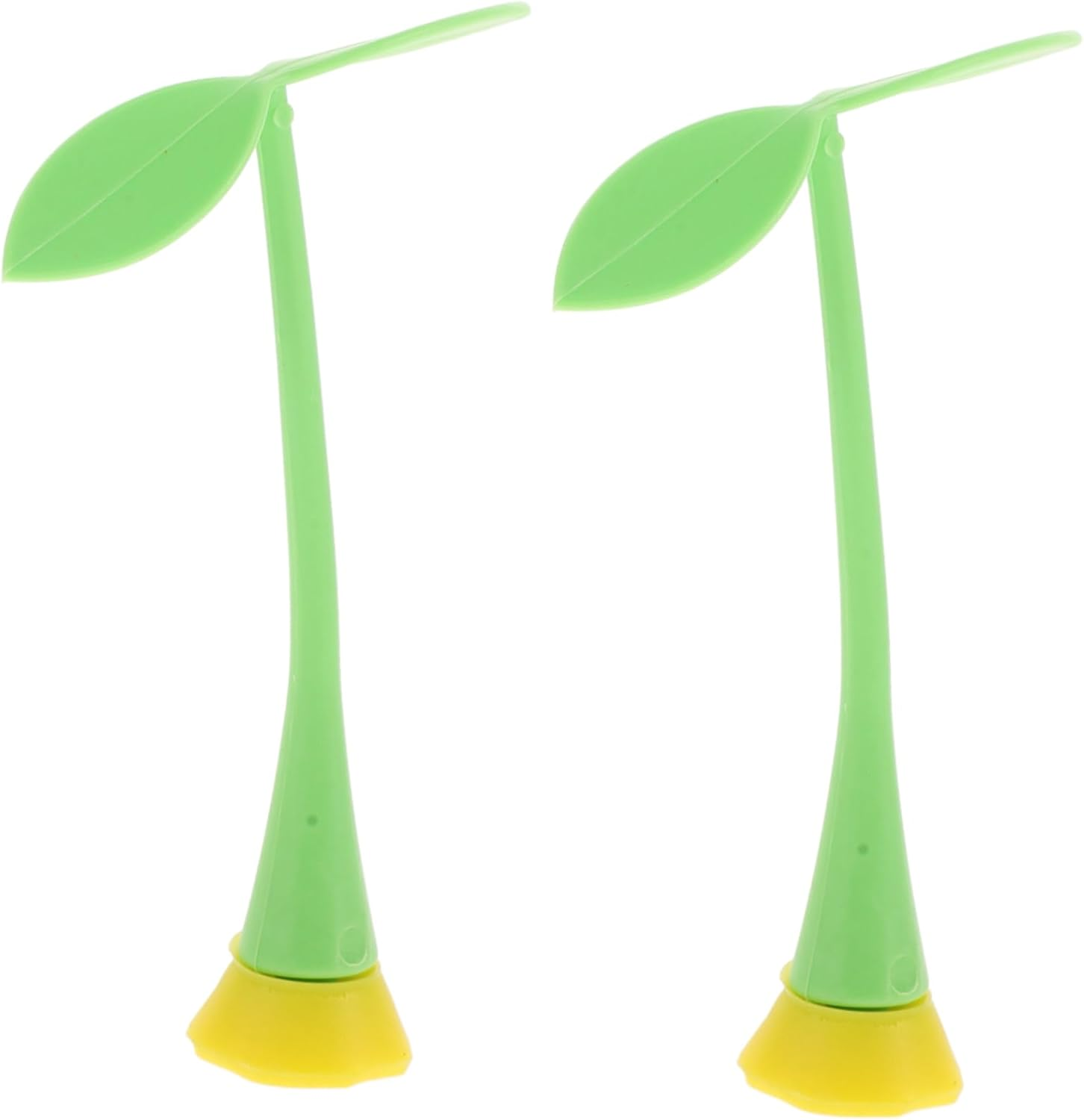 BELLIFFY Creative 3D Car Roof Bean Sprout Decoration 2Pcs Cute Rubber Sprout Stickers for Boys and Girls Bicycles and Motorcycle Helmets Yellow Base Universal Fit image number 6