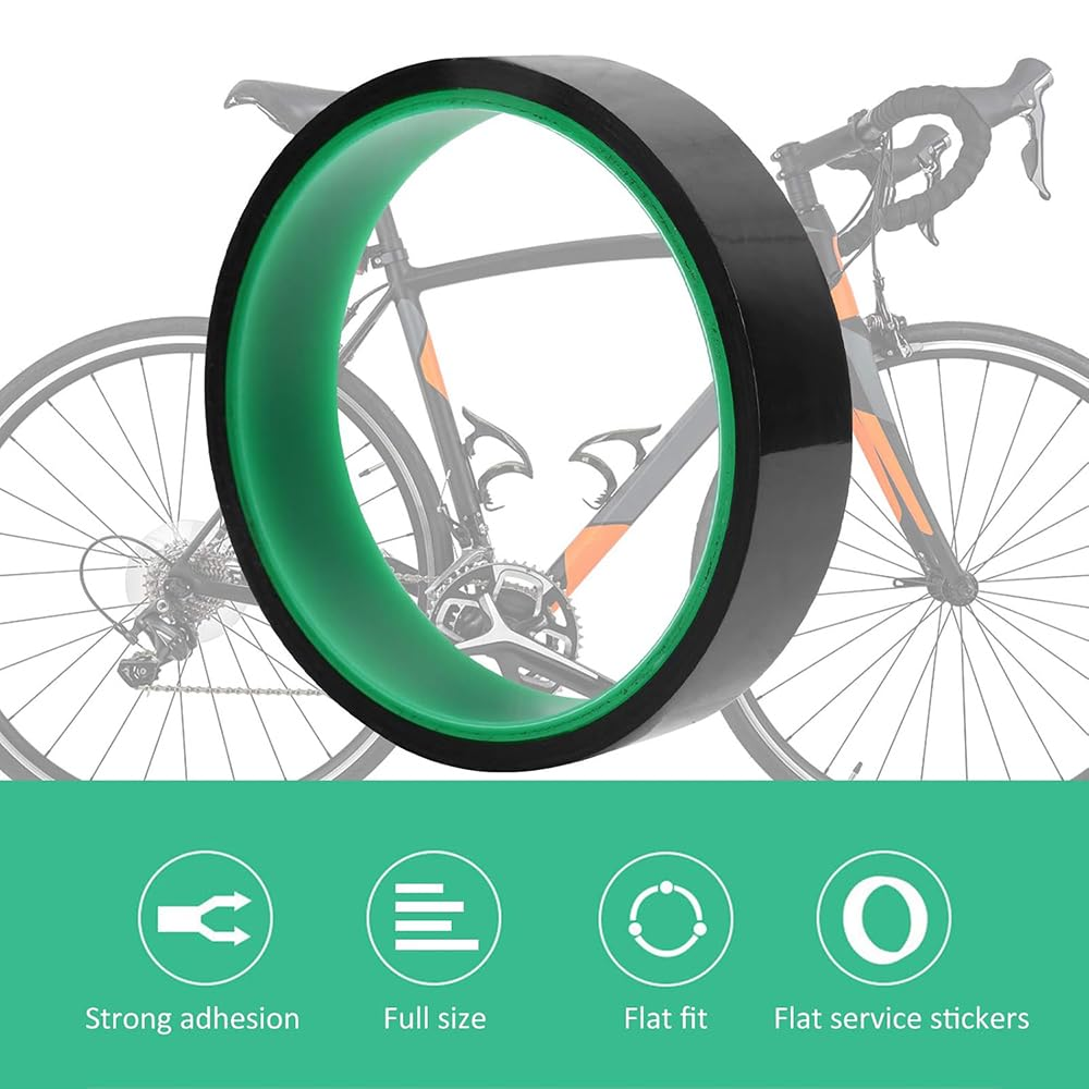 25 Mm Tubeless Rim Tape, PET Adhesive Tape for Bicycle Rims, Tubeless Kit with 10M Roll of Bike Tape for Mtb/Road/Gravel Bikes(Black) image number 3