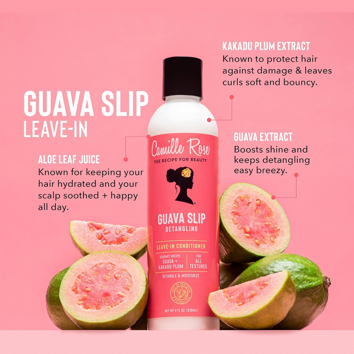 Camille Rose Guava Slip Leave-In Conditioner 236Ml(8Oz) image number 2