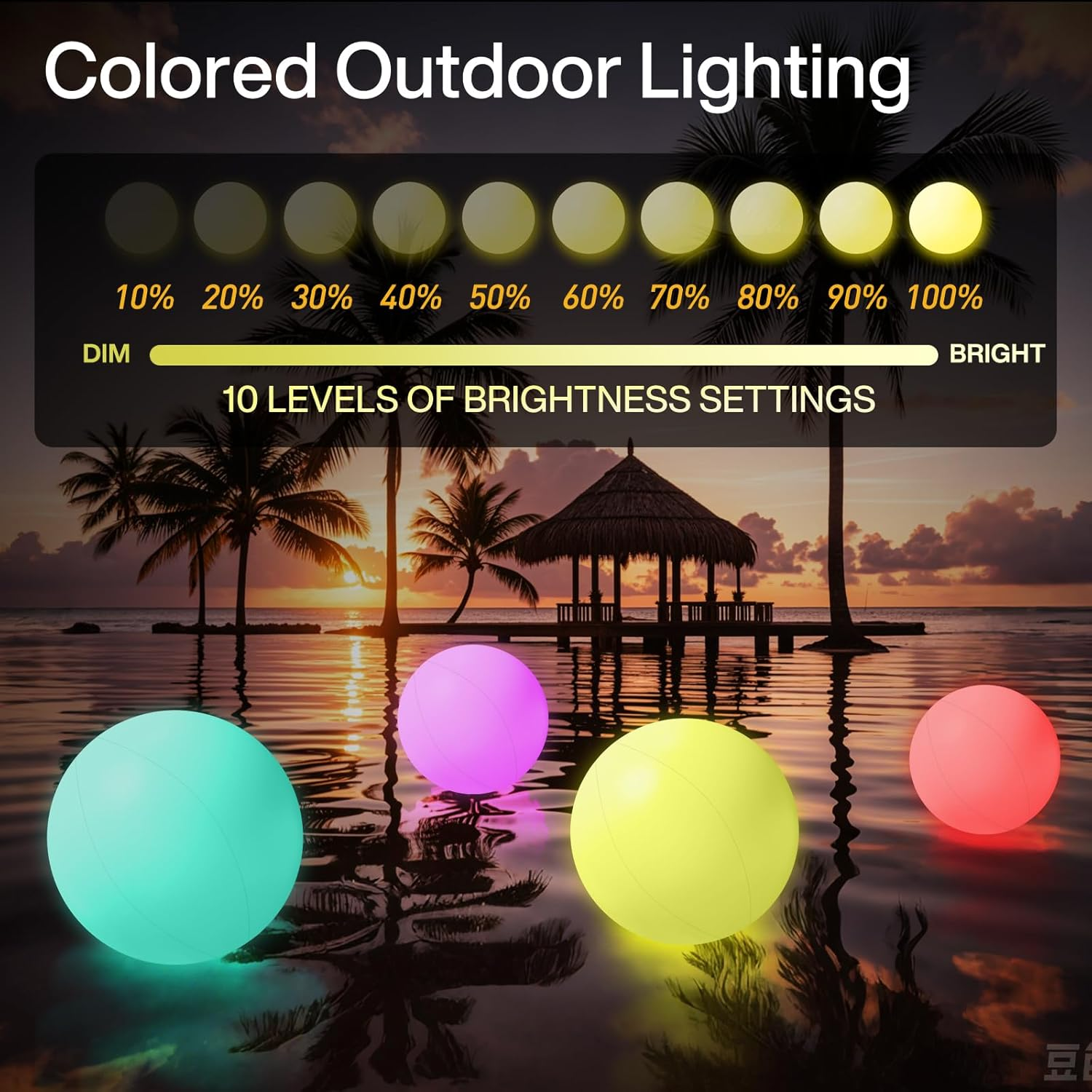 Pool Toys, 5 Packs Light up Beach Balls, 16" LED Glow in the Dark Beach Balls with 16 Colors Lights and 5 Light Modes,With Remote Control for Adults Outdoor Pool Party Games image number 6