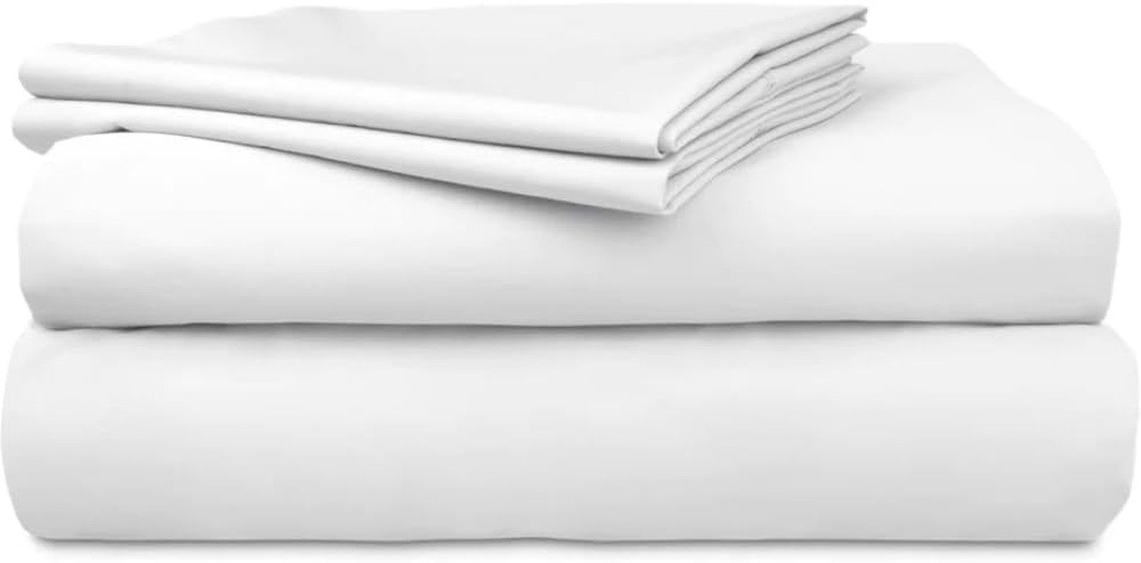 Algodon 500 Thread Count Organic Cotton Bed Sheet with Pillows Set, White, King image number 3