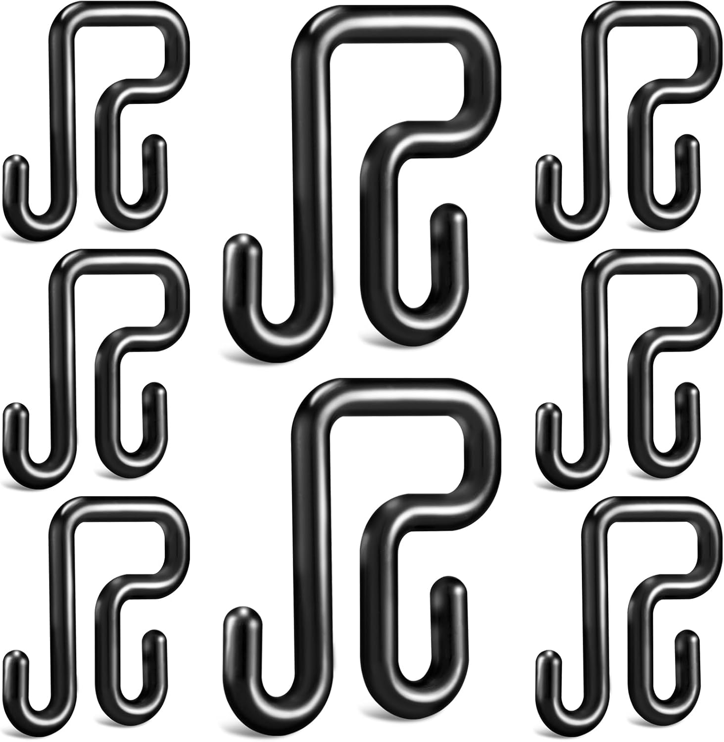 8 Pack Lineman Bucket Hooks Black Truck Blanket Hooks Fits for 3 Inches Aerial Buckets Lip Attach Tool Bags or Aprons Rated at 100Lbs Working Load Limit for Lineman and Bucket Use