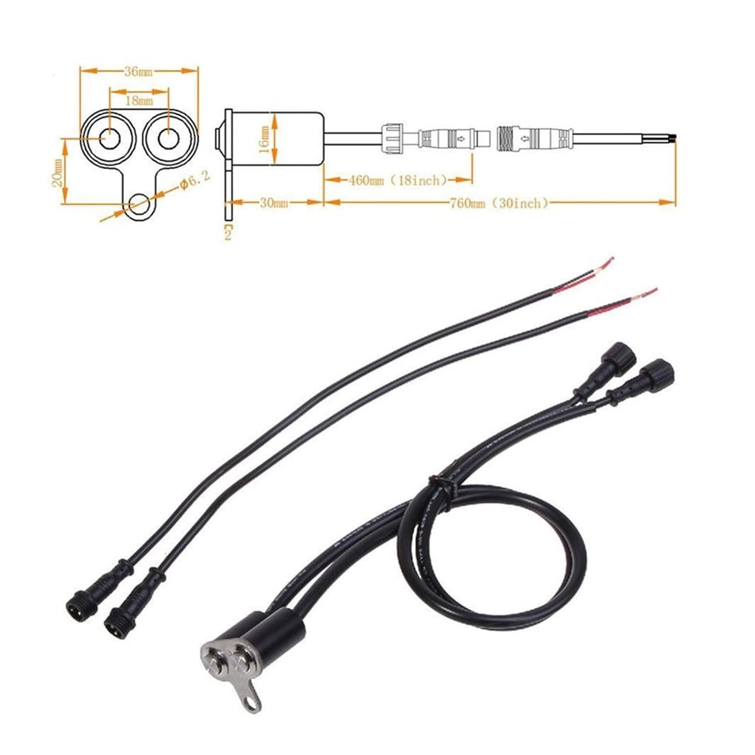 Downwind Stainless Steel Motorcycle Switch ON-OFF Button Handlebar Adjustable Mount Waterproof Switche Parts DC12V Motor Bike Accessories