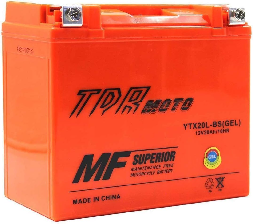 TDR YTX20L-BS 12V 20Ah GEL Motorbike Battery image number 3
