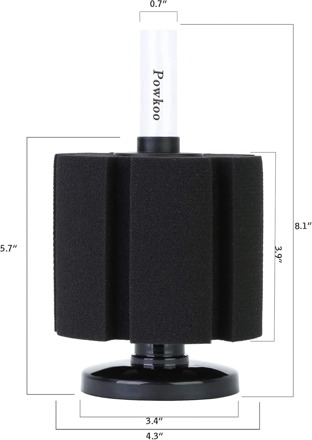 Powkoo Sponge Filter Aquarium Filter Sponge for Pond Fish Tank Filter (L) image number 2