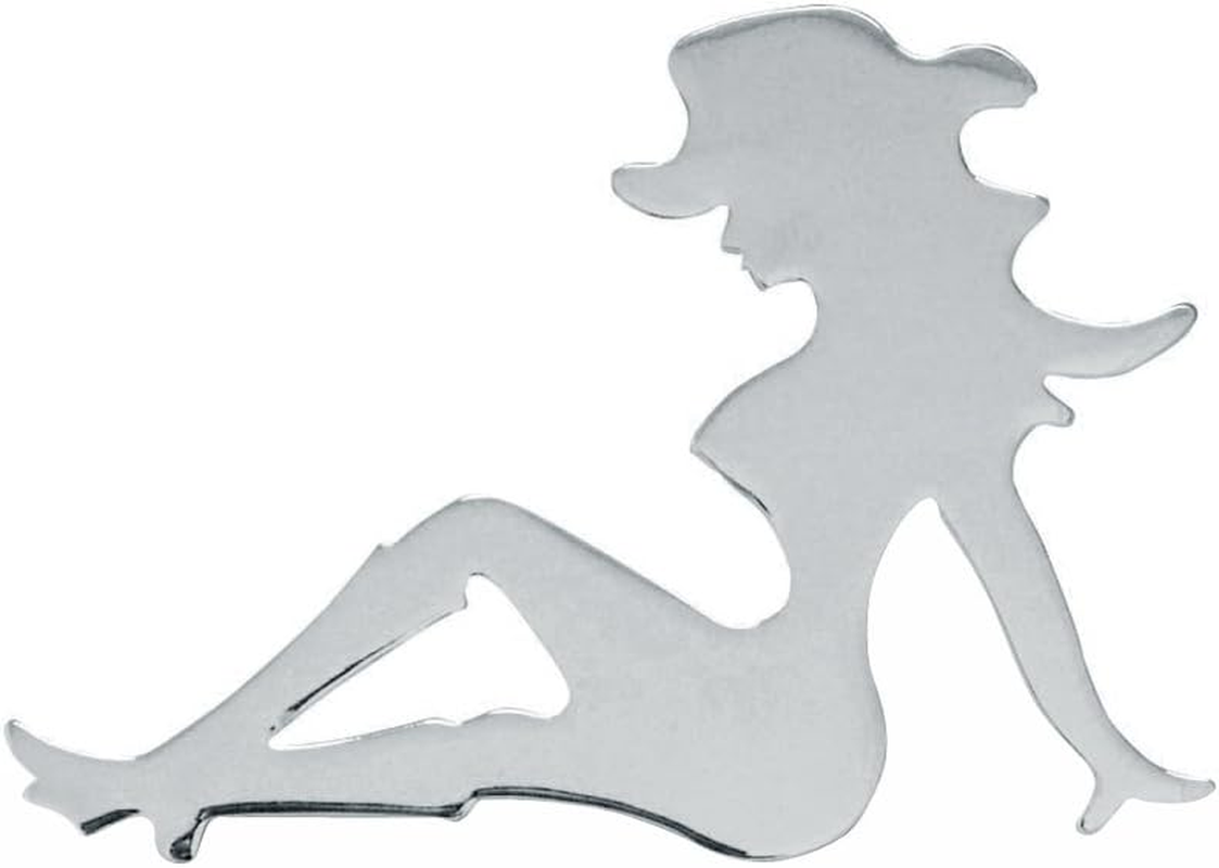 Grand General 90023 Chrome 'Cowgirl with Boots' Mud Flap Cut-Out