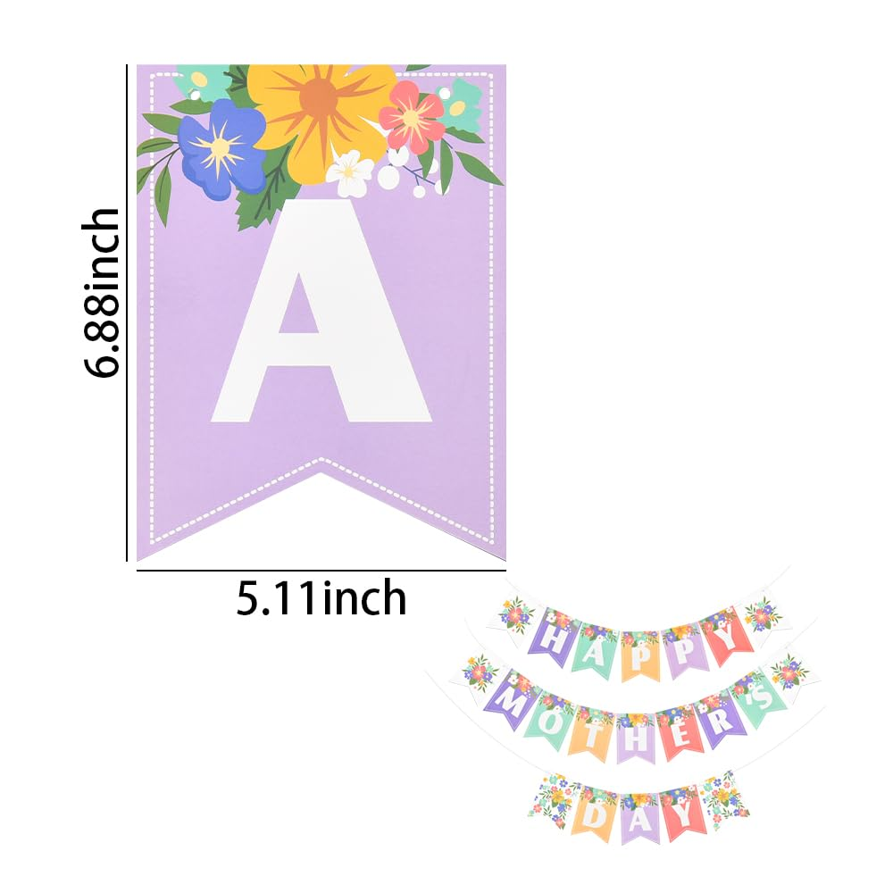 Happy Mothers Day Sign Banner Decorations for Mother Day Party Supplies Backdrop Indoor Outdoor Decor Props Happy Mother Day Floral Sign Streamer Love Show Decoration Mothers Day Gifts Ideas image number 6