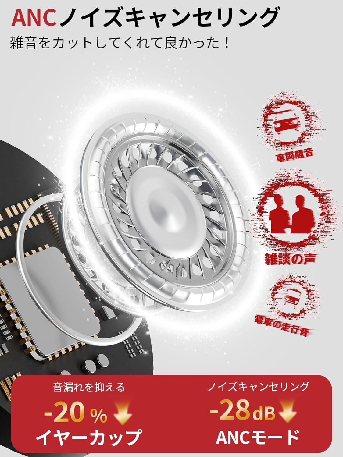 Earaku Soundquick Bluetooth Headphones, Noise Cancelling Earphones, Wireless Headphones, Bluetooth 5.4, Wireless, Dual-Use, 0.1 Inch (3.5 Mm) Connection, Protein Leather, Lightweight, Multi-Point