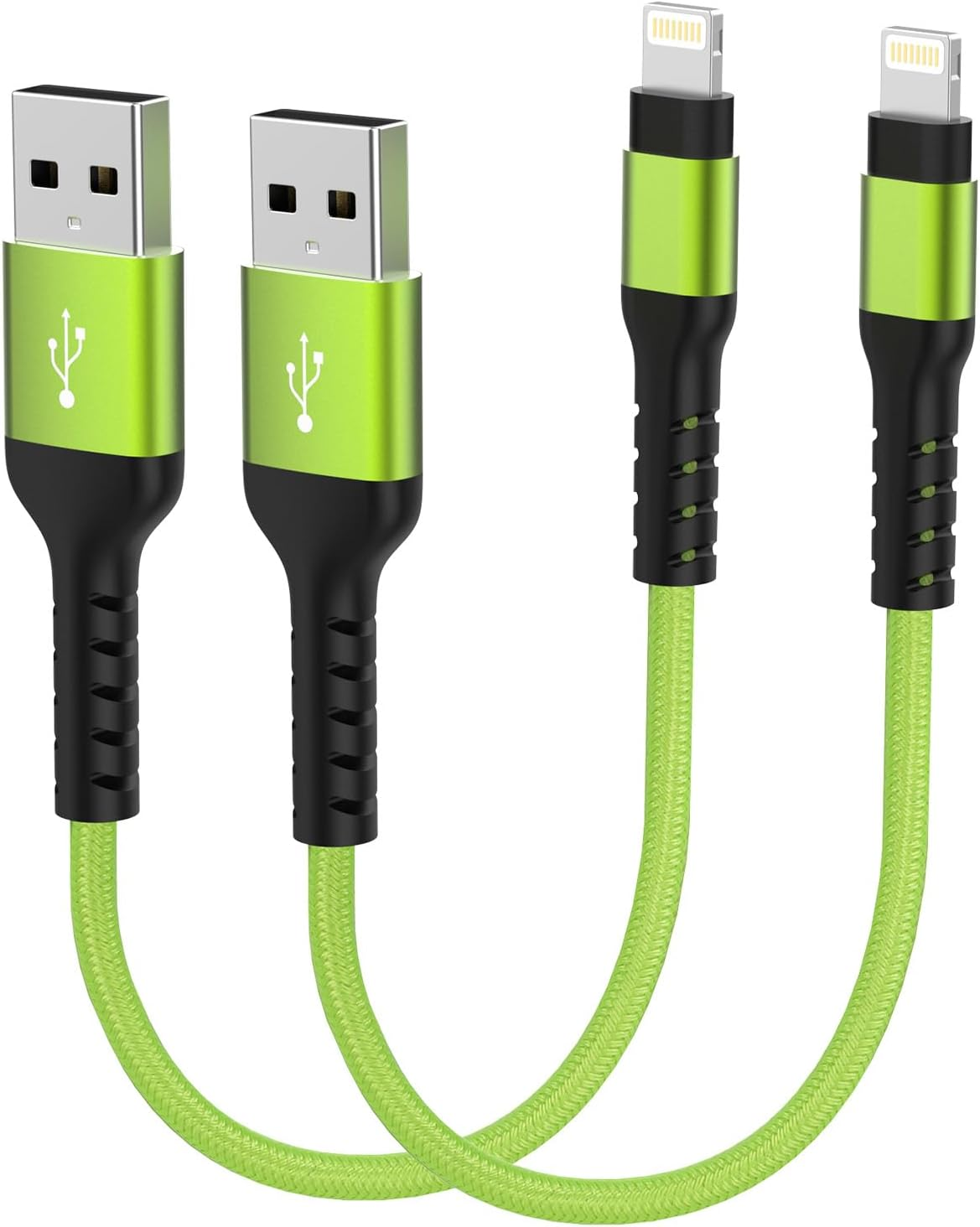 GOPALA Iphone Charger Cord 0.3M, 2Pack Short Lightning Cable for Car Fast Charging Braided USB to Lightning Cable Compatible with Apple Iphone 14 13 12 11 Pro Max 10 8 7 6 Ipad