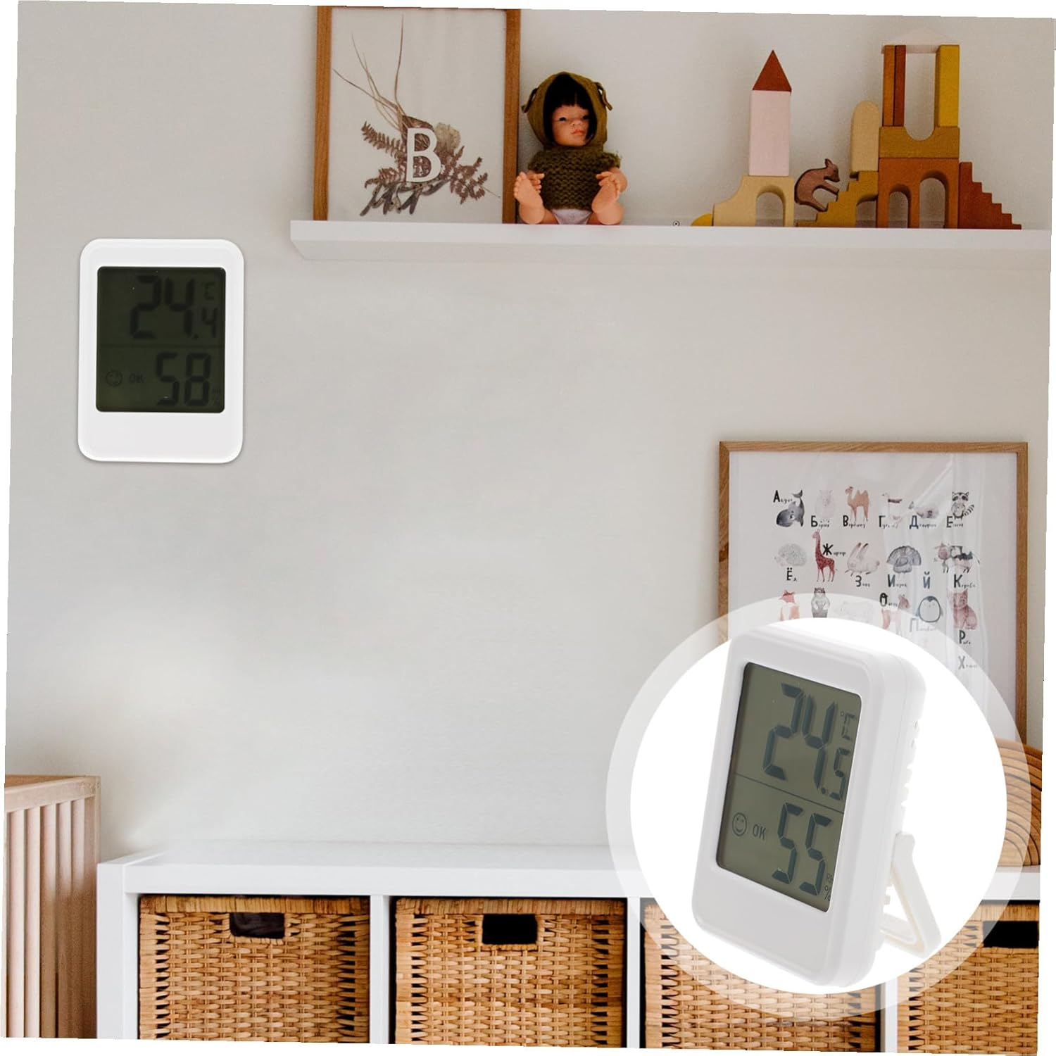 Digital Indoor Hygrometer Temperature Humidity Monitor with LCD Display Portable High-Precision Electronic Gauge for and Comfort image number 2