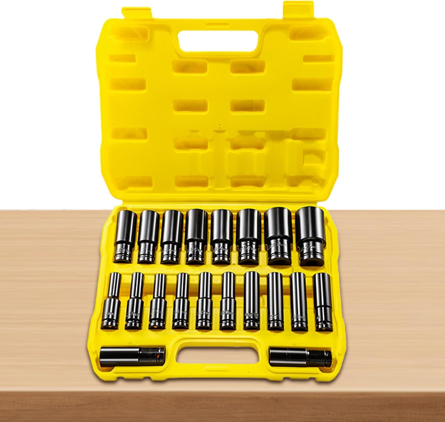 Yanzisura Deep Well Socket Set - 8-32MM Heavy Duty Socket Set,20X Driver Adapter Extractor Tool 1/2 Inch for Automotive Repair Maintenance Industrial image number 6