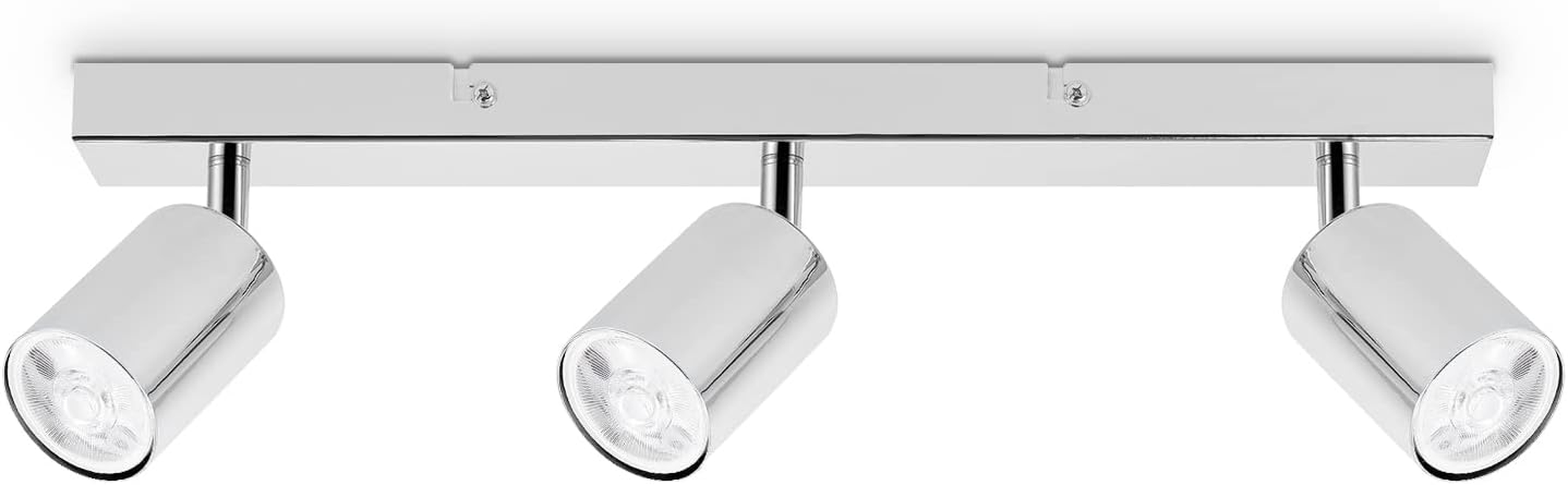Dehobo Spotlight Rails and Rails, Double GU10 Modern Adjustable Ceiling Spotlights, Matt Black, without Bulbs, 2 Spotlights for Kitchen, Bedroom, Living Room, Hallway, Dining Room