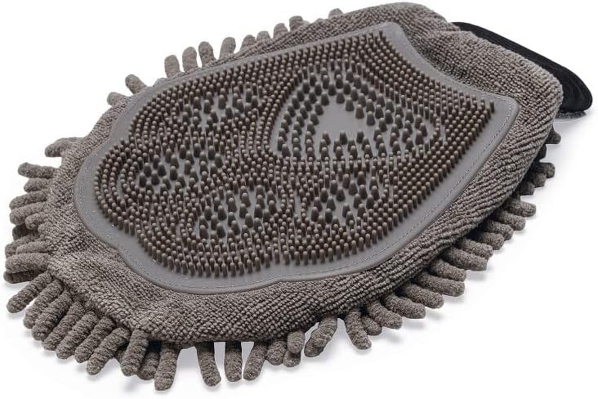 DGS Dirty Dog Grooming Mitt Length 25 Cm Width 18 Cm Height 2 Cm Grey