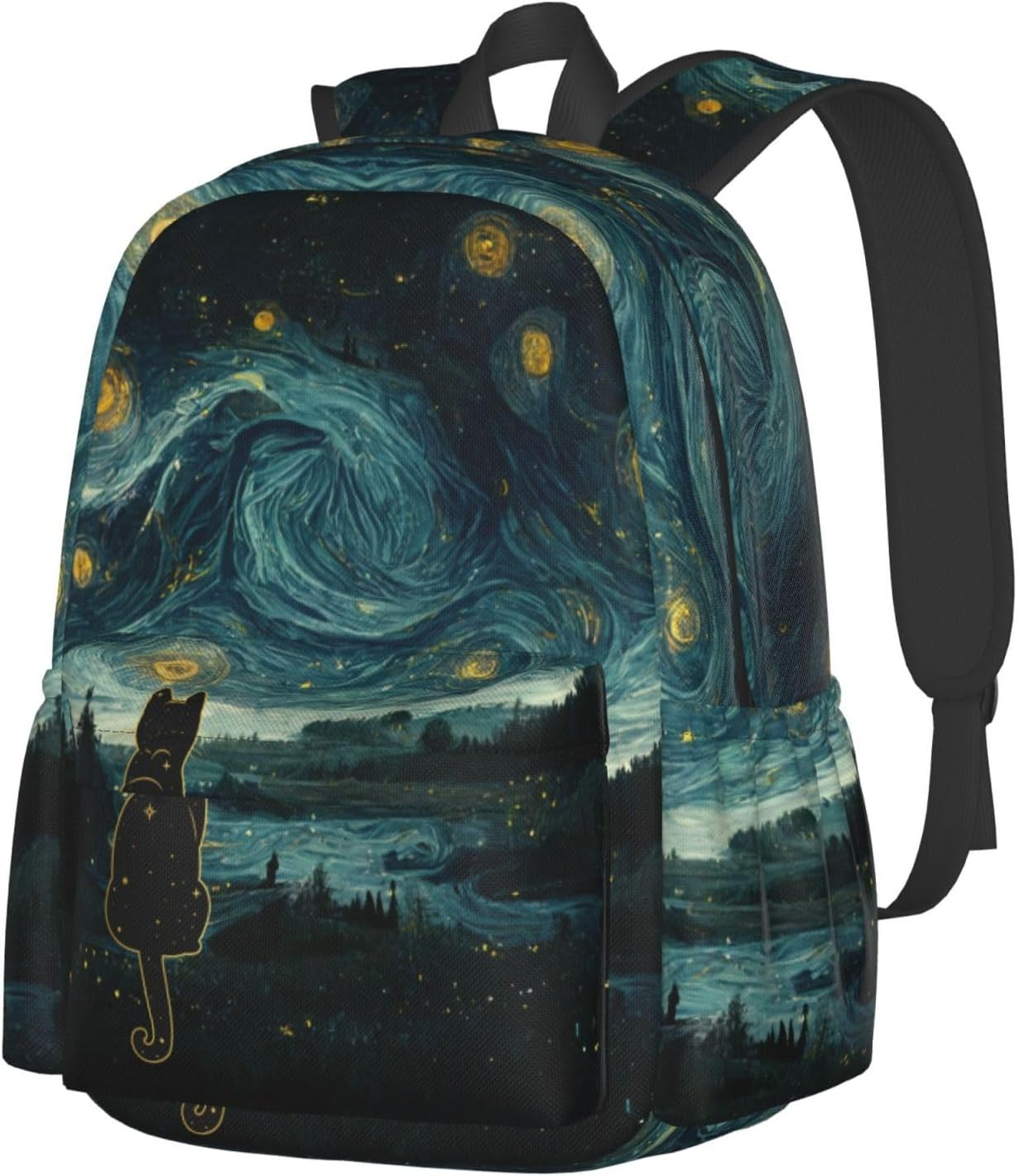 DEKIFNHG Cute Cat School Backpack Casual Sports Bookbag Travel Laptop Backpacks for Students Boys Girls