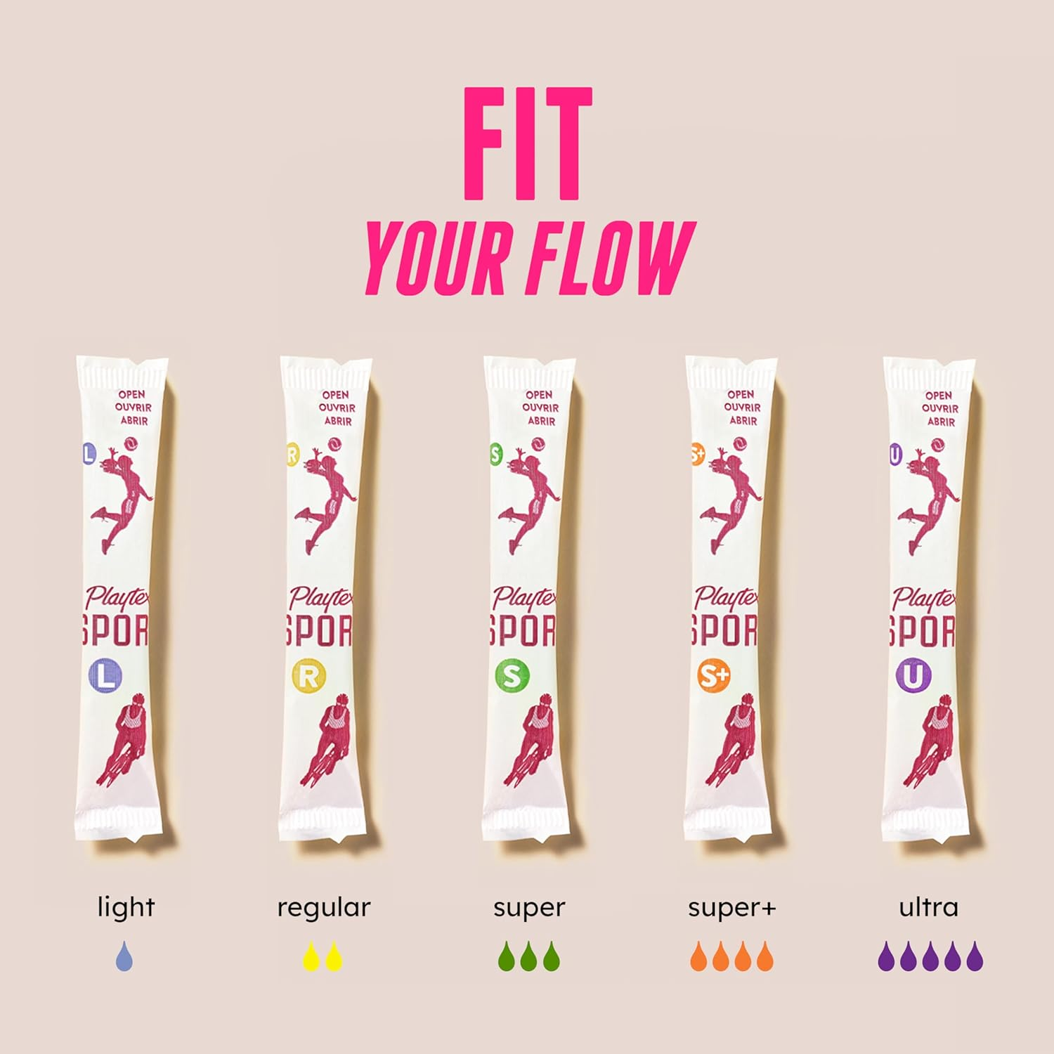 Playtex Sport Tampons with Flex-Fit Technology, Regular, Unscented - 18 Count image number 6