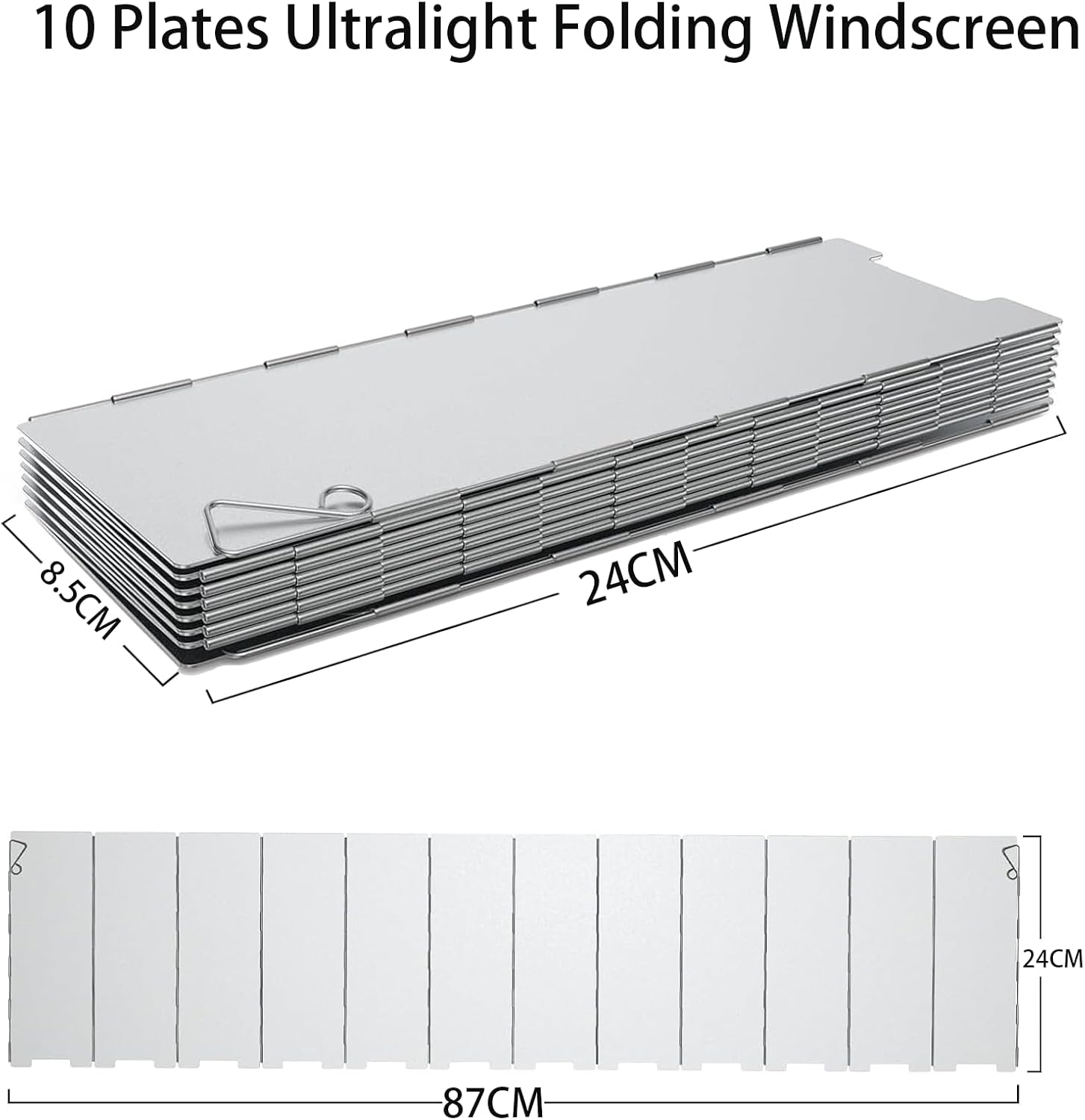 10 Plates Ultralight Folding Camp Stove Windscreen Portable Camping Stove Windshield for Use with Alcohol Stoves and Other Backpacking Stoves,Must for Outdoor Travel image number 2
