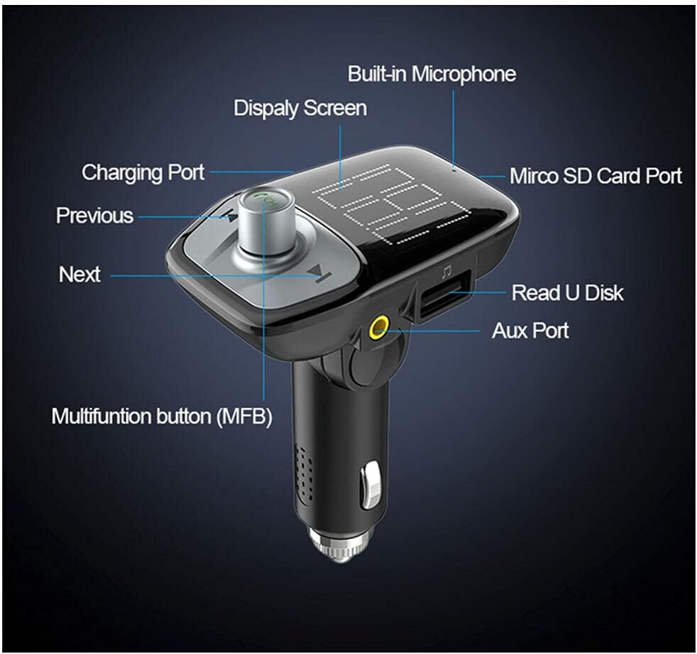 Bluetooth Car FM Radio Transmitter MP3 Player Music/Audio/Usb Charger/3.5Mm AUX image number 1