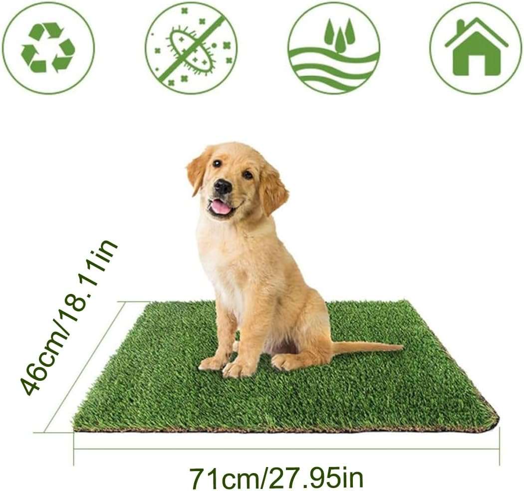 AIMALL 27.95X18.11 Inch Artificial Grass Mat for Pets, Pet-Friendly Training Turf, Indoor/Outdoor Dog Toilet Lawn, Fire Resistant, Easy to Clean image number 2
