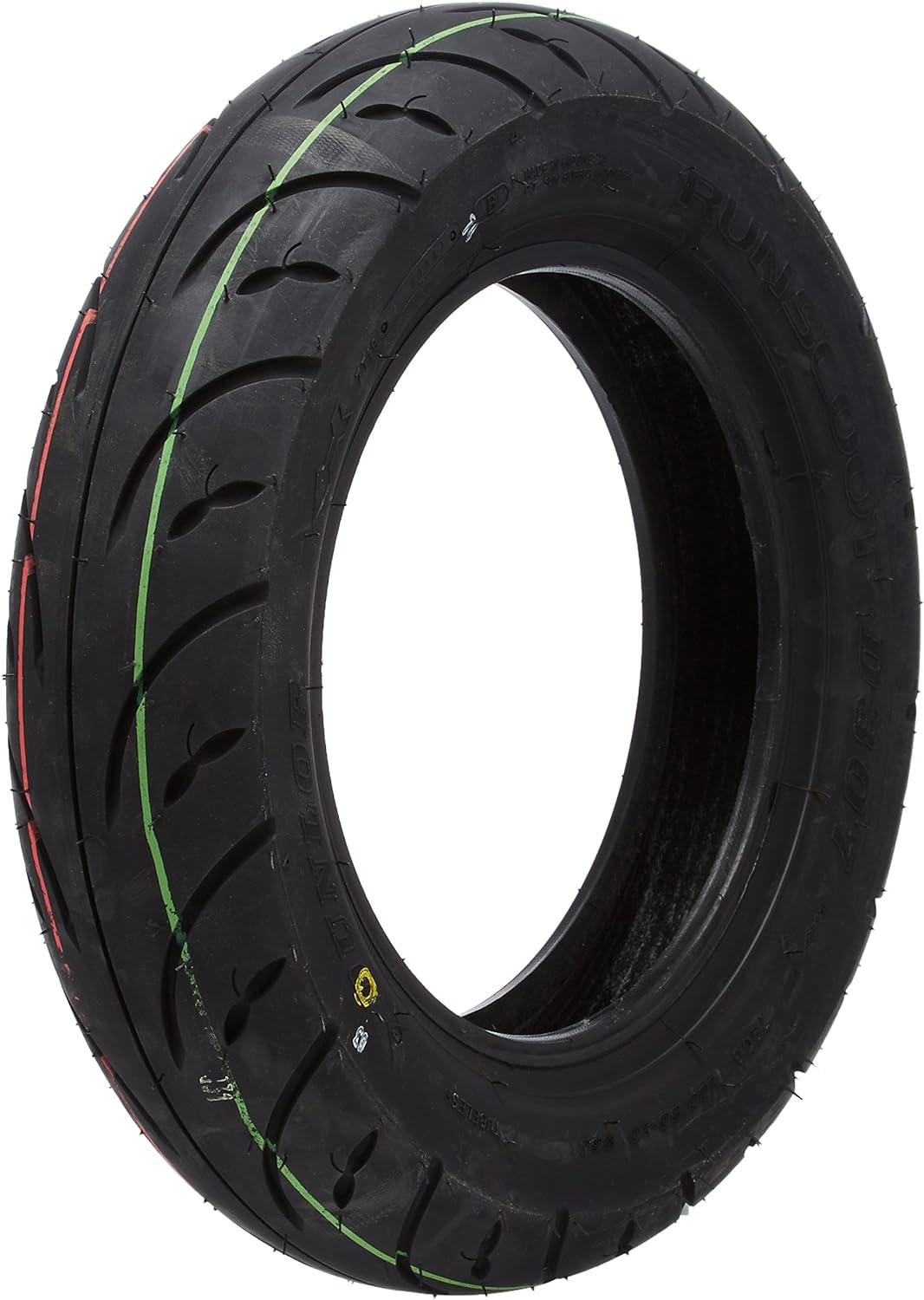 DUNLOP RUNSCOOT D307 Motorcycle Tire Scooter, Front and Rear Wheels, 90/100-10, 53J, Tubeless Type (TL) 305515 for Motorcycles image number 5