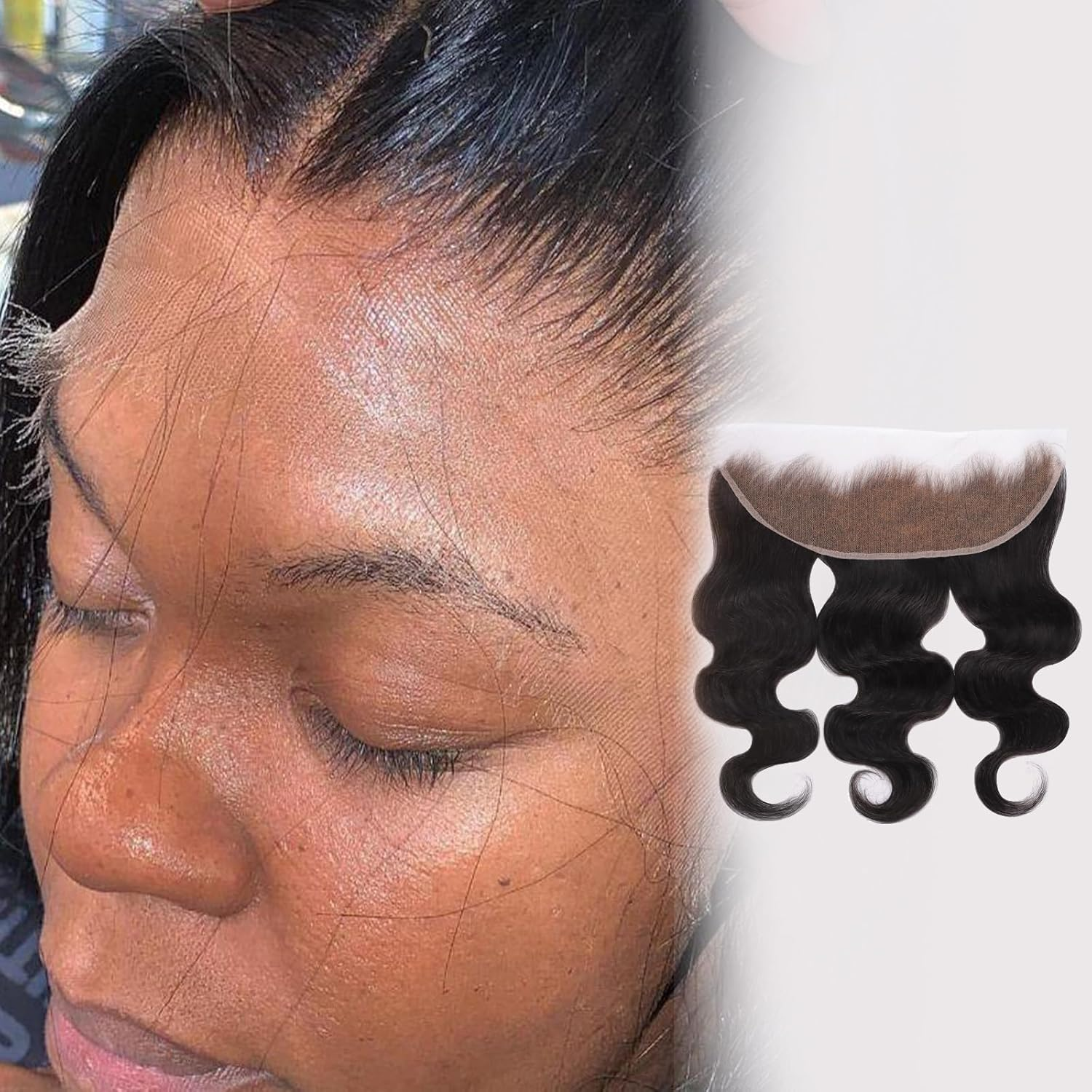 IDN BEAUTY Skin like HD 13X4 Lace Frontal Body Wave Only Human Hair Closure Bleached Single Knot HD Closure 0.1Mm Ultra Thin Lace Pre-Plucked Hairline 50Cm