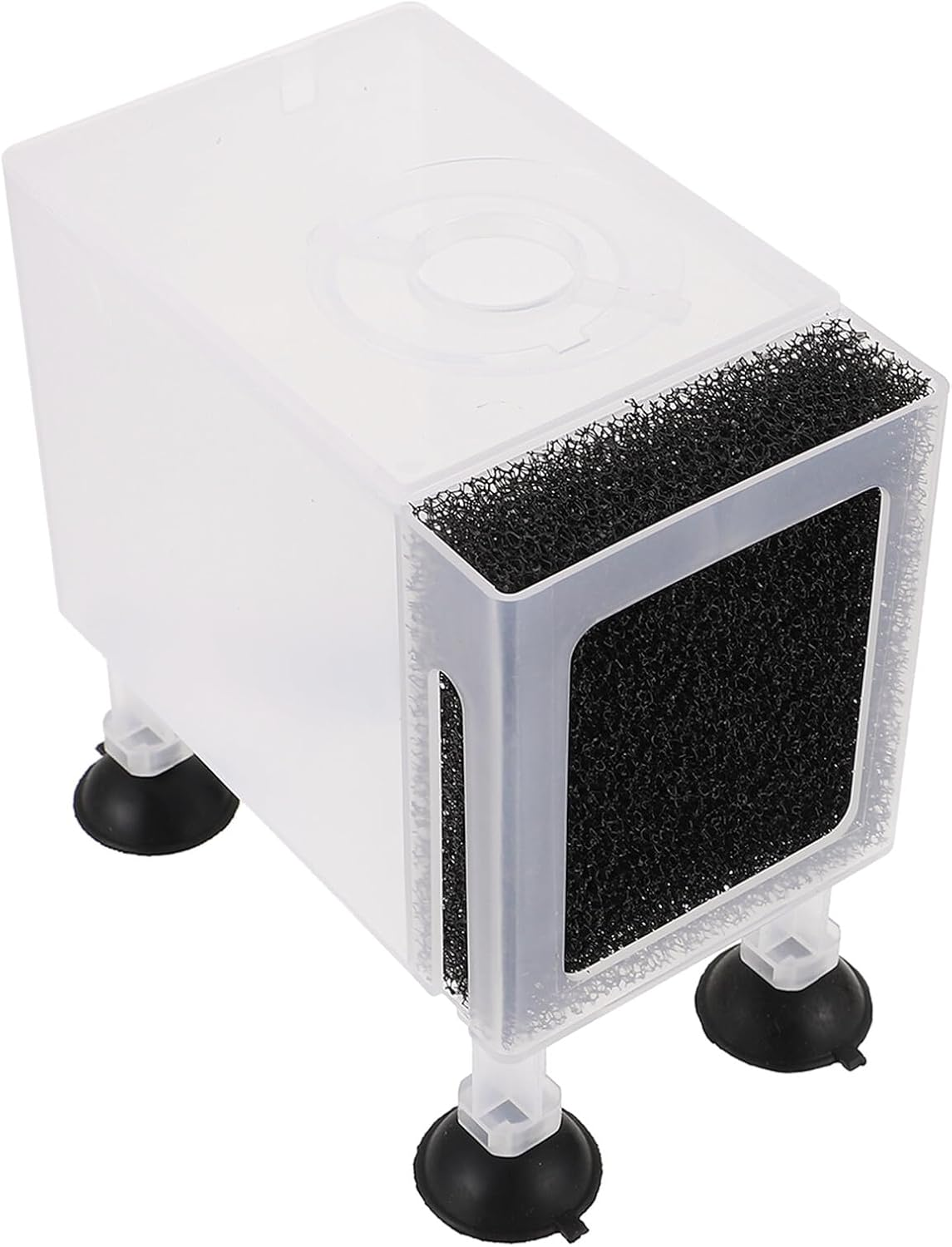 Homoyoyo Wear-Resistant Protective Pump Box with Filter Sponge Transparent Large Aquarium Accessory Container for Household and Outdoor Water Pumps