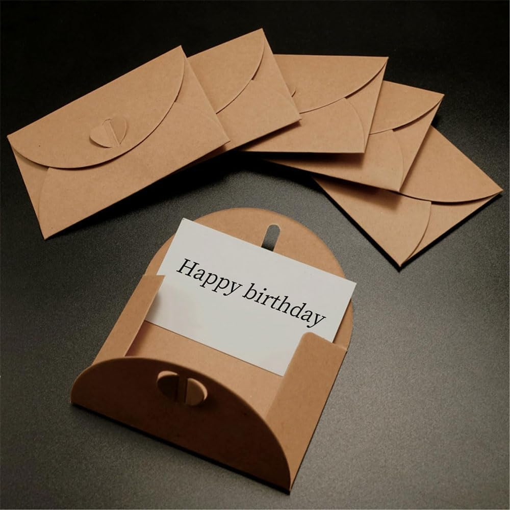 50 Pcs Blank Cards and Envelopes Set, Love Envelope,Cute Mini Envelope for Wedding Invitations Christmas Valentine'S Day (50 Pcs) image number 2