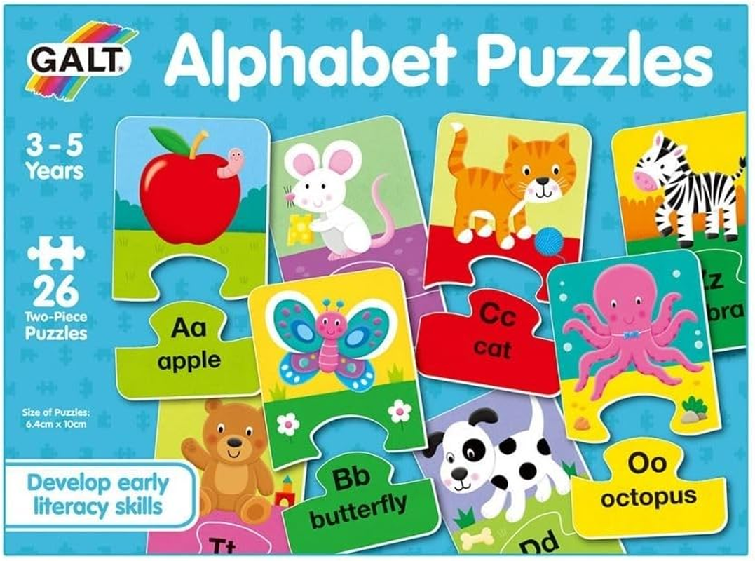Galt Alphabet Puzzles &ndash; 26 Two-Piece Jigsaw Puzzles for Kids Age 3&ndash;5, Early Literacy & Matching Skills image number 5