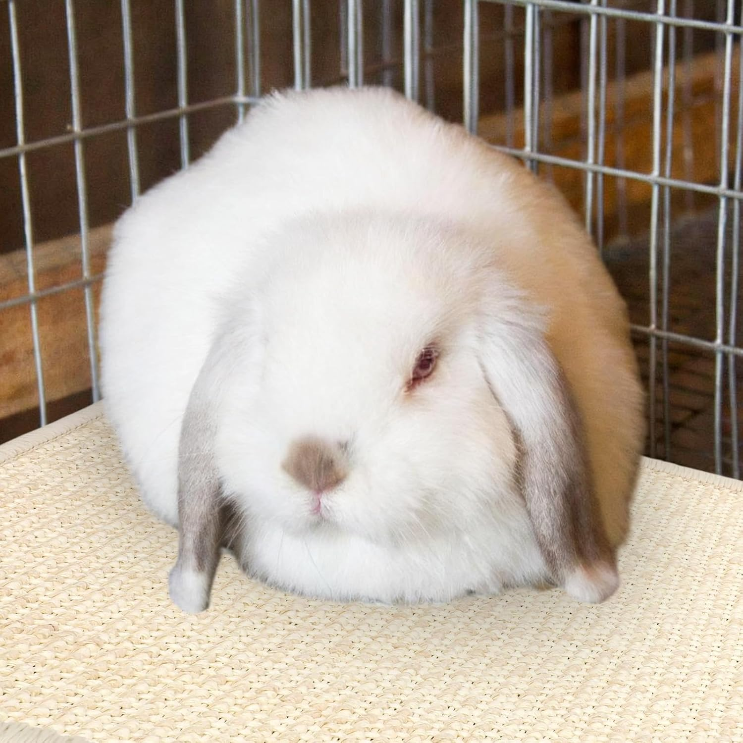 2Pcs Rabbit Scratching Pad, 40X30Cm/16X12In Sisal Bunny Scratching Mad Chew-Resistant Small Animal Bedding for Pet Chew Sleeping Nesting image number 4