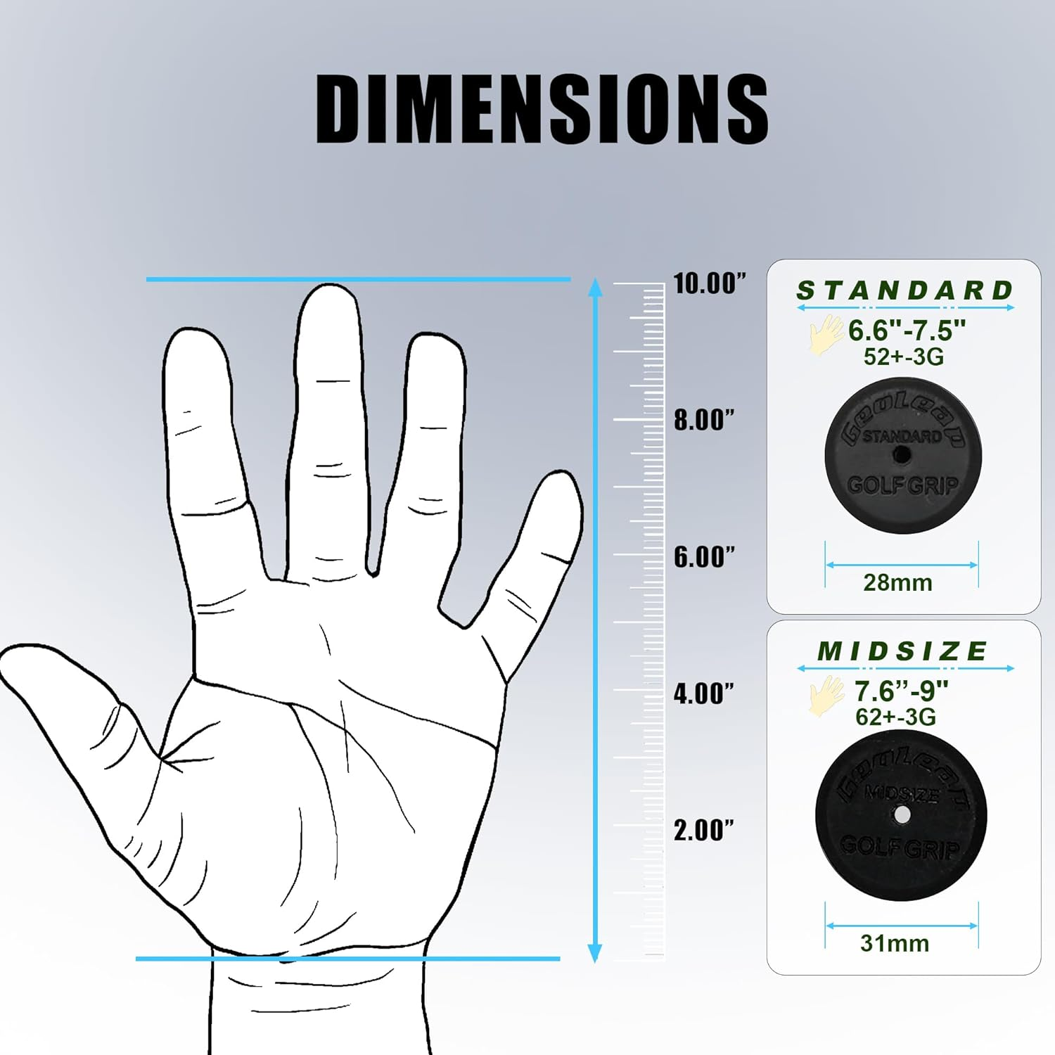 Geoleap Golf Grip Set of 13- Grips with 15 Tapes and Grips with All Repair Kits for Choice,Memory Point Assists Hand Placement,Premium Rubber Golf Club Grips with Corrugated Textured Control Technology. image number 4