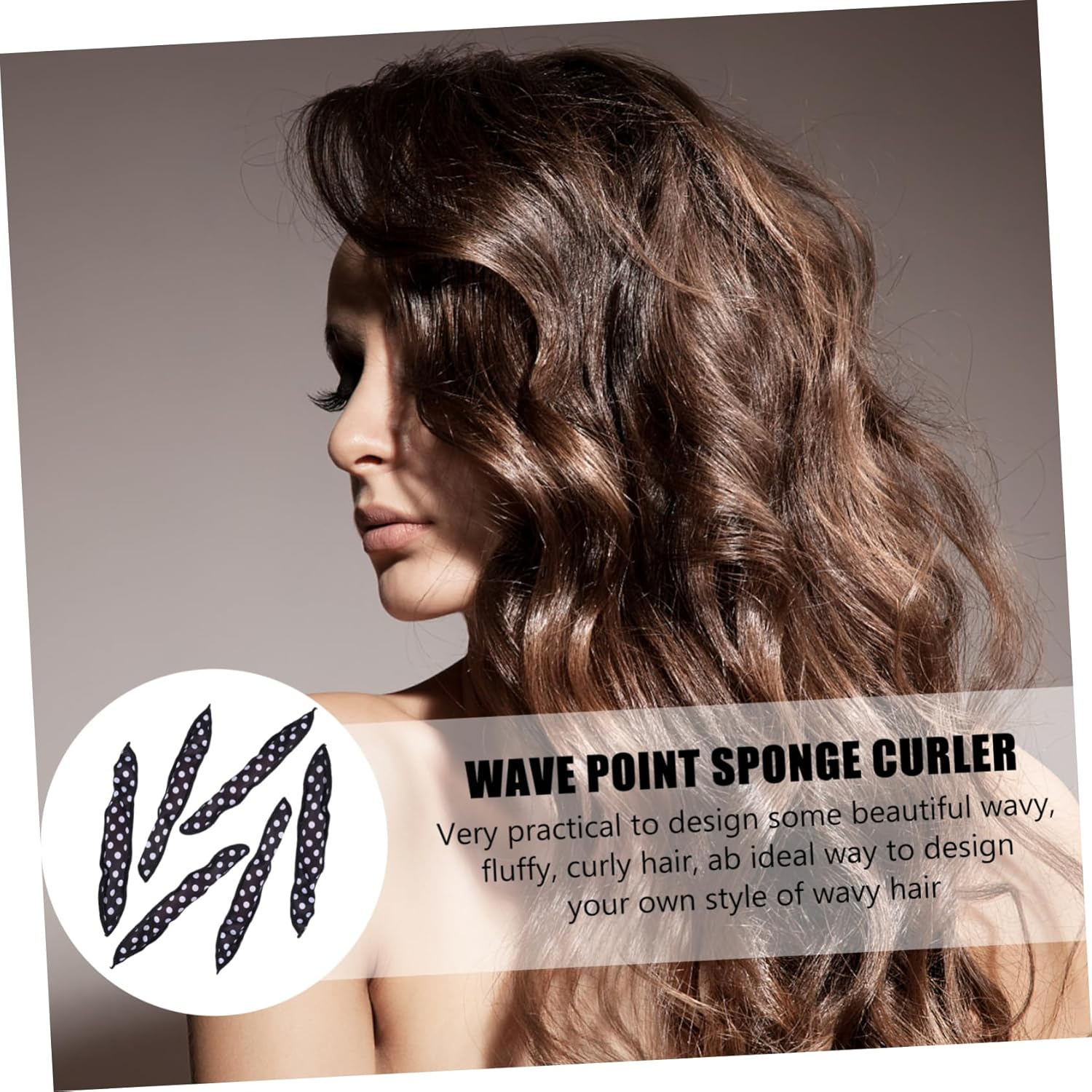 COMPUKAS 10Pcs Sponge Hair Rollers for Women Heatless DIY Curling Tool for Safe Odorless Lightweight Design for Comfortable Overnight Styling image number 2