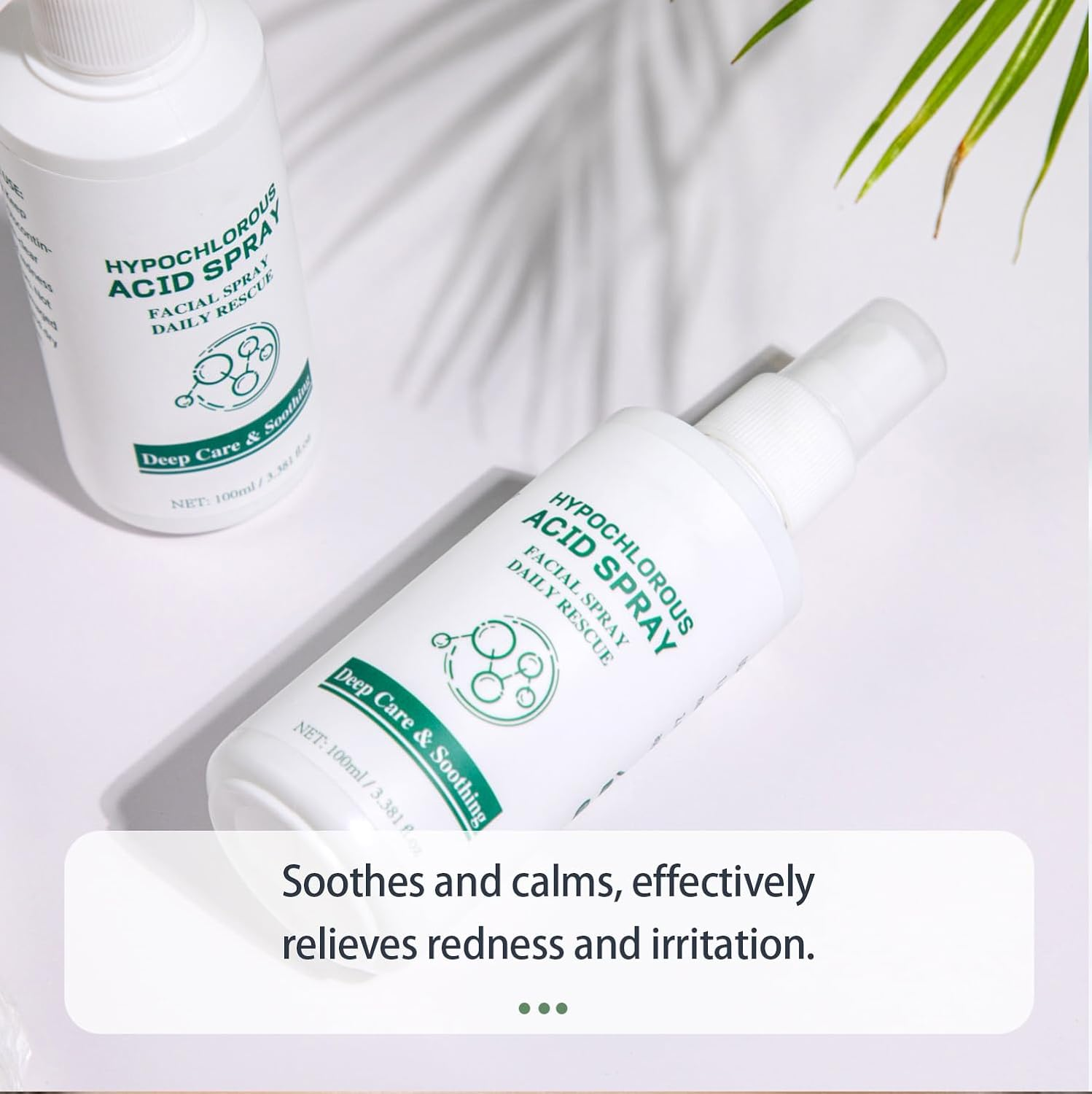 Hypochlorous Acid Spray, Hypochlorous Acid Face and Skin Spray for Clear, Soothe & Moisturize, Safe for Use on Acne Prone Skin, Dry Scalp, Toner, Eye Lash Cleanser-100 ML (2) image number 2