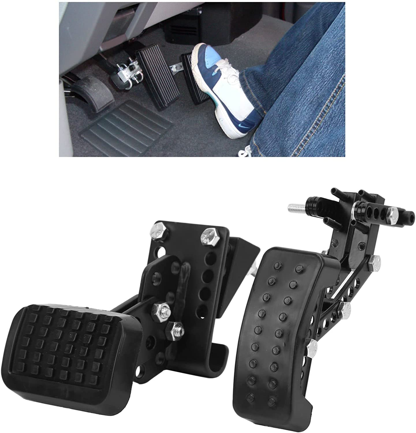 Universal Gas and Brake Pedal Extenders for Short Drivers People Driving Cars, Ride on Toys, Adjustable Length Foot Pedal Auto Vehicles Brake and Accelerator Pedals Accelerator image number 4
