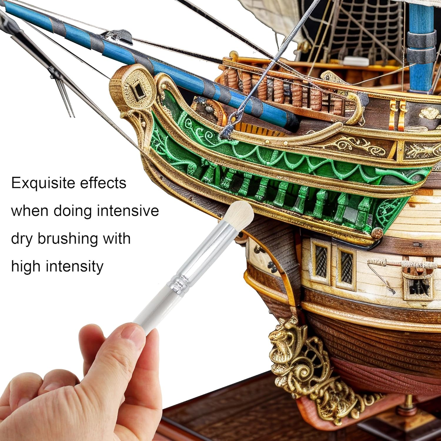 Himmlfel Drybrush Set，3 Sizes Dry Brush Miniature Painting，Professional Dry Brushes for Citadel Game Model,Large Medium Detailed Model,Warhammer,Hobby Art Paint Brushes for Artist and Beginner image number 4