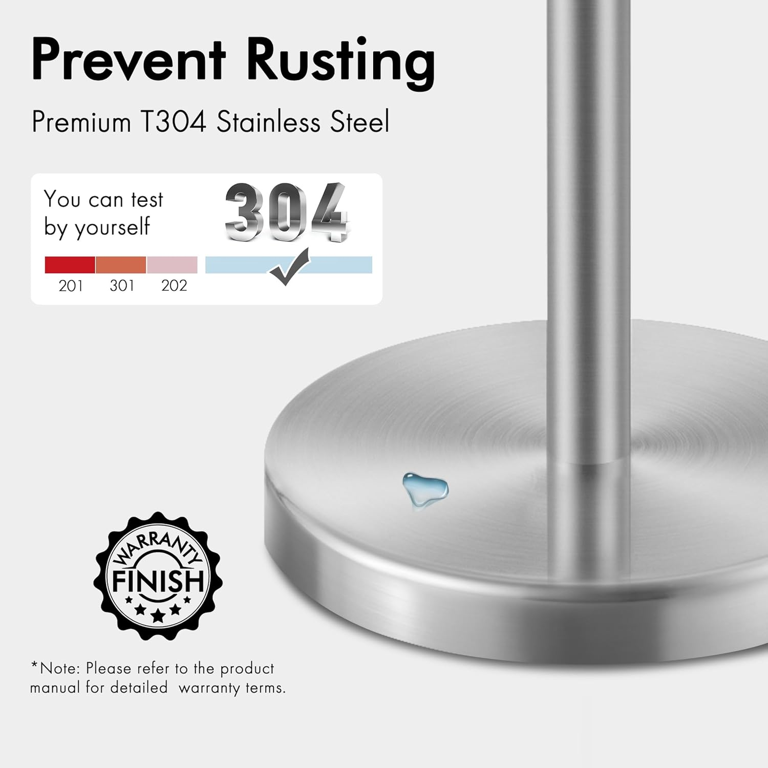 KES Toilet Paper Storage Stand, Freestanding Bathroom Toilet Paper Holder Storage for 3 Rolls Toiler Roll Storage Stainless Steel Brushed Nickel, BPS201S39-2 image number 1