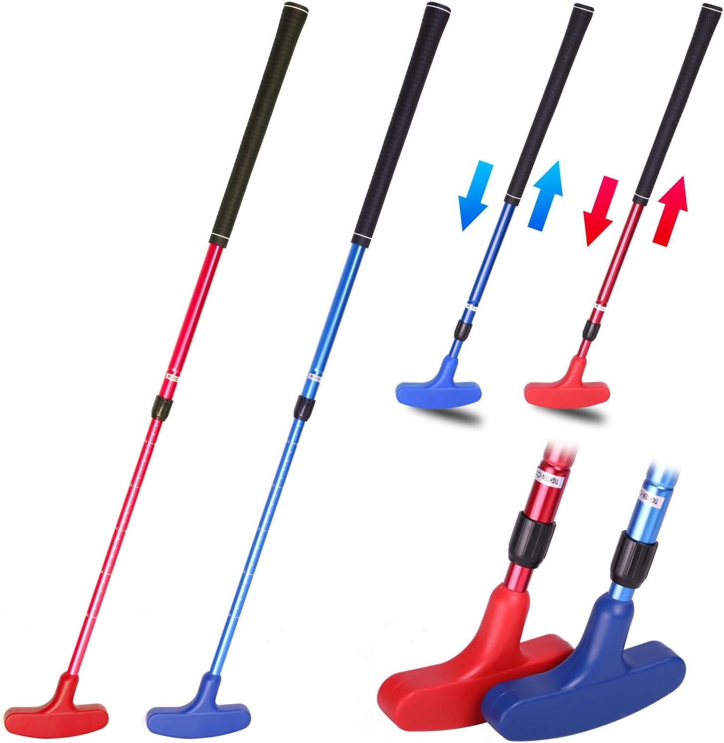 ENERKEEN 2 Pack Golf Putter Clubs Two-Way Putters with Blade Head Sturdy Shaft for Right and Left Hander Indoor Golf Putting Training Aids, Adjustable Length Putter image number 3