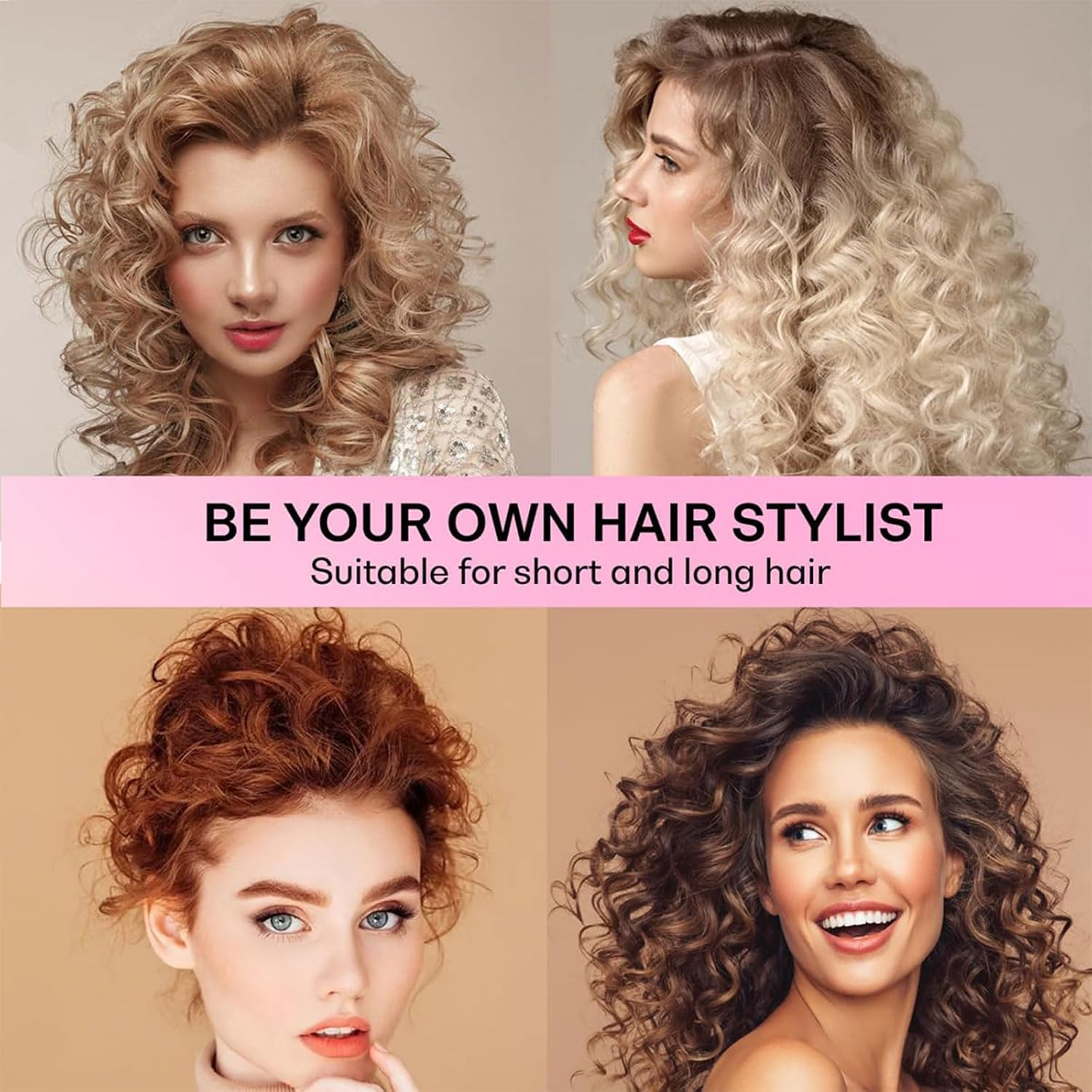 Ruzister Heaterless Small Curling Rods Headband, No Heat Curls for Sleeping, No Hot Thin Curls Headband for Long Hair and Short Hair, Beige image number 3