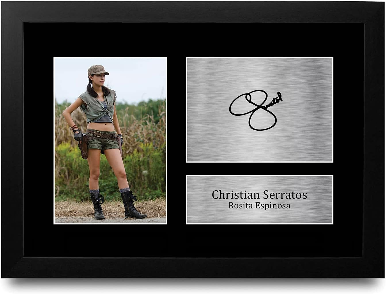 HWC Trading A4 Christian Serratos the Walking Dead Rosita Espinosa Gifts Printed Signed Autograph Picture for TV Show Fans