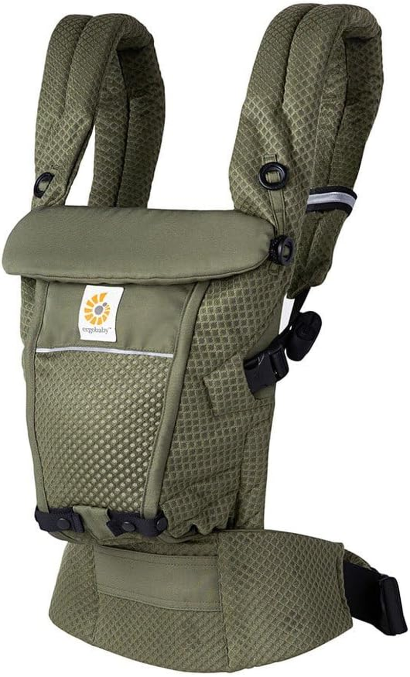 Ergobaby Adapt Carrier for Newborns from Birth, 3 Positions Softflex Mesh, Ergonomic Baby Front-Inward and Back Carry Position, Graphite Grey