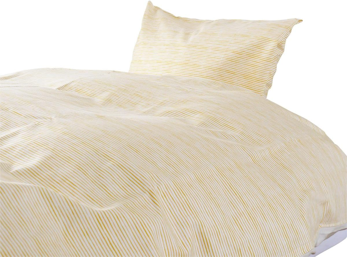 Quarter Report Duvet Cover Cotton Linen Double Mallow Yellow Approx. W 74.8 X H 82.7 Inches (190 X 210 Cm) Comforter Case (Zipper) [Made in Japan]