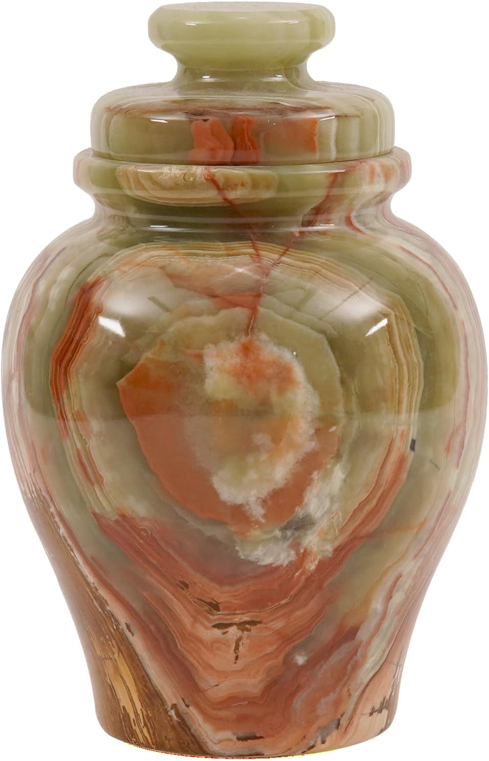 Radicaln Marble Urn 6'' Inches Black Handmade Small for Human Ashes Keepsake - Burial for Funeral, Urn for Ashes image number 3