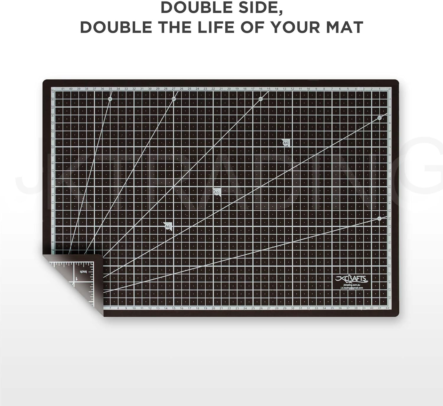 Jkcrafts Self-Healing Cutting Mat A3 Brown Coffee - Craft, Sewing, Quilting, Dressmakers Board - Rotary Mat image number 1