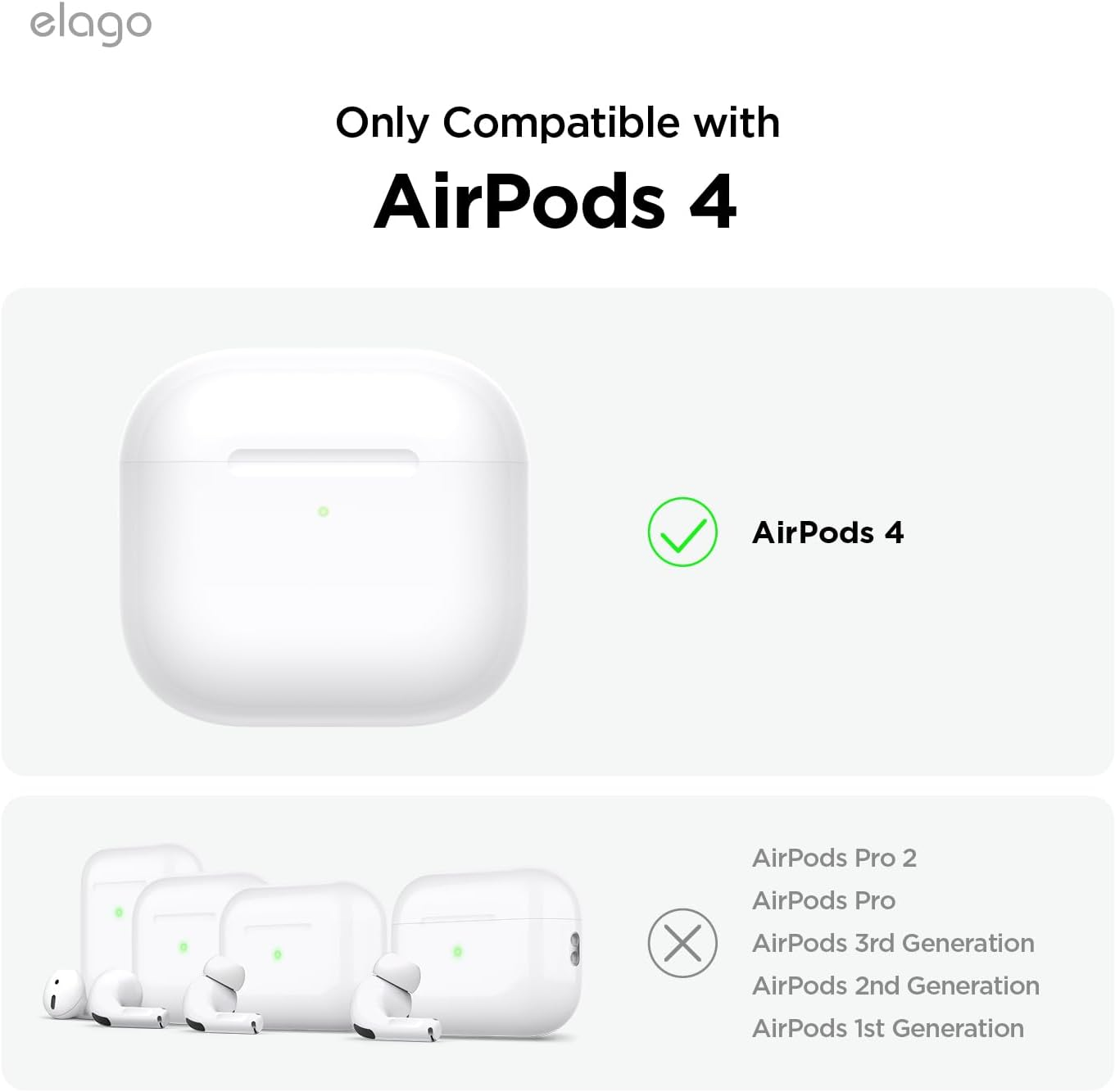 Elago Armor Case Compatible with Airpods 4Th Generation Case - Compatible with Airpods 4 Case, Carabiner Included, Supports Wireless Charging, Shock Resistant, Full Protection (Stone)